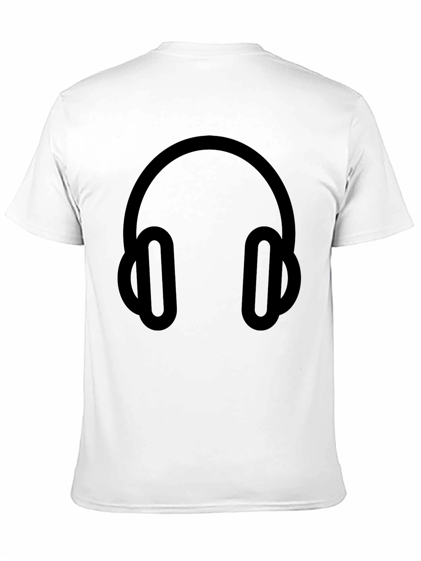 Headphone Graphic T-Shirt - Black
