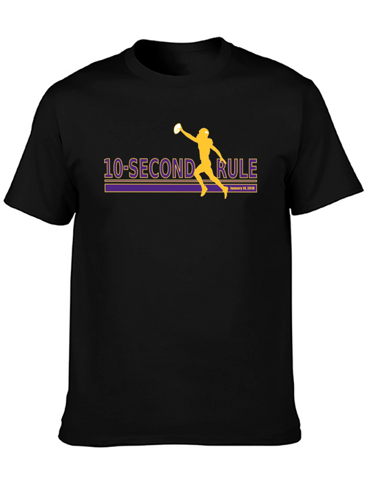 10-Second Rule Football T-Shirt - Black