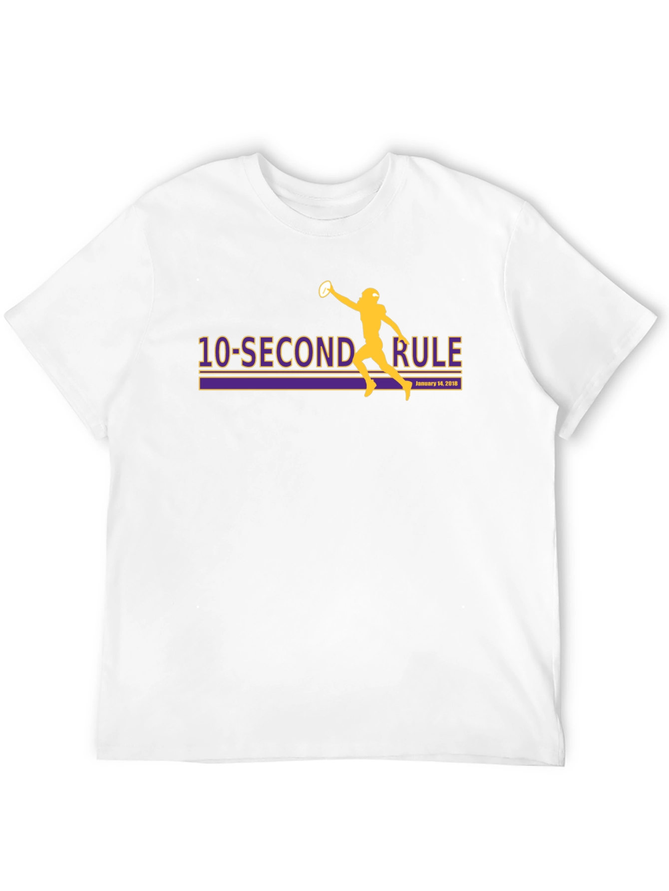10-Second Rule Football T-Shirt - Black