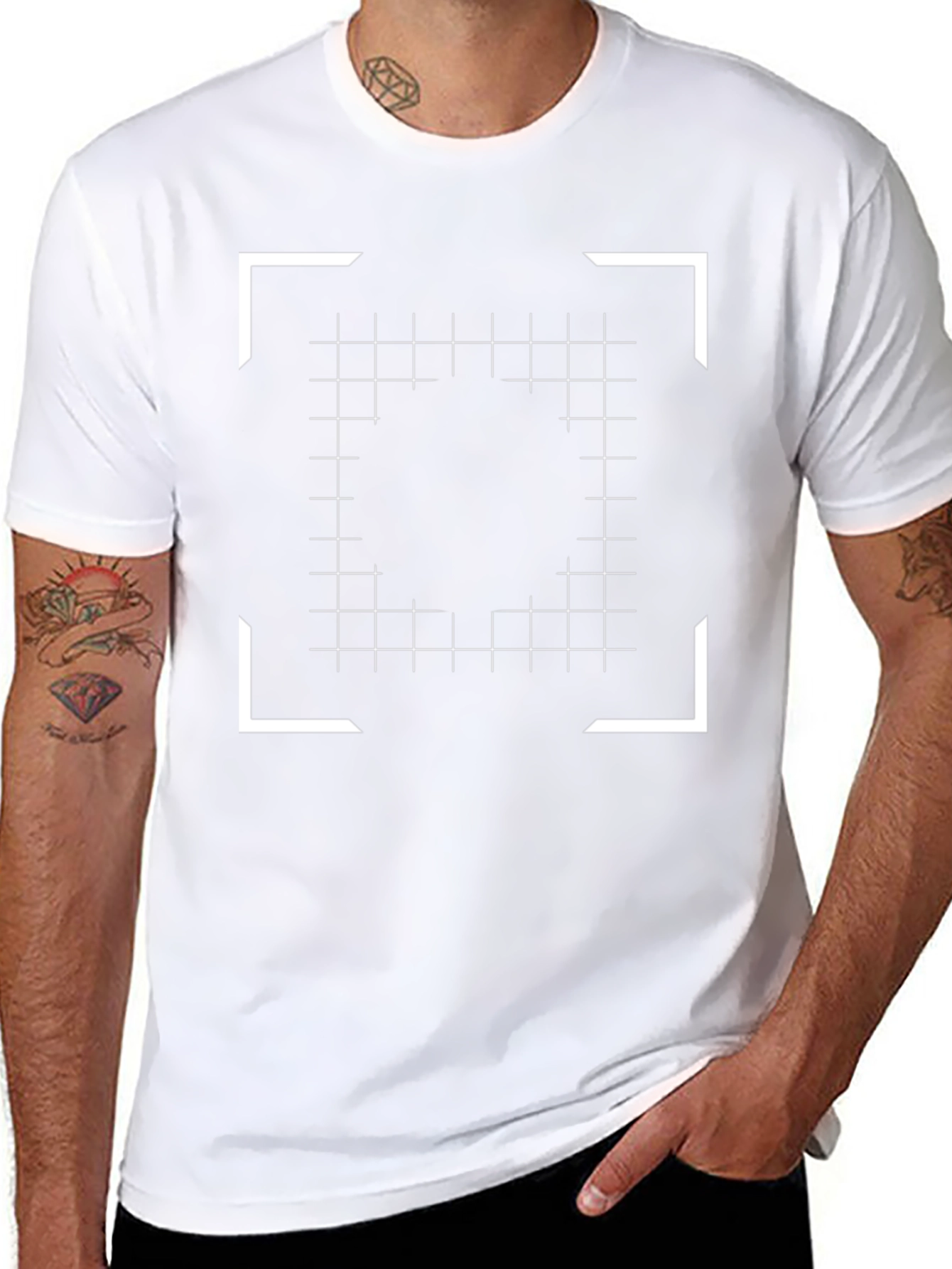 Abstract Grid T-Shirt - Modern Minimalist Design