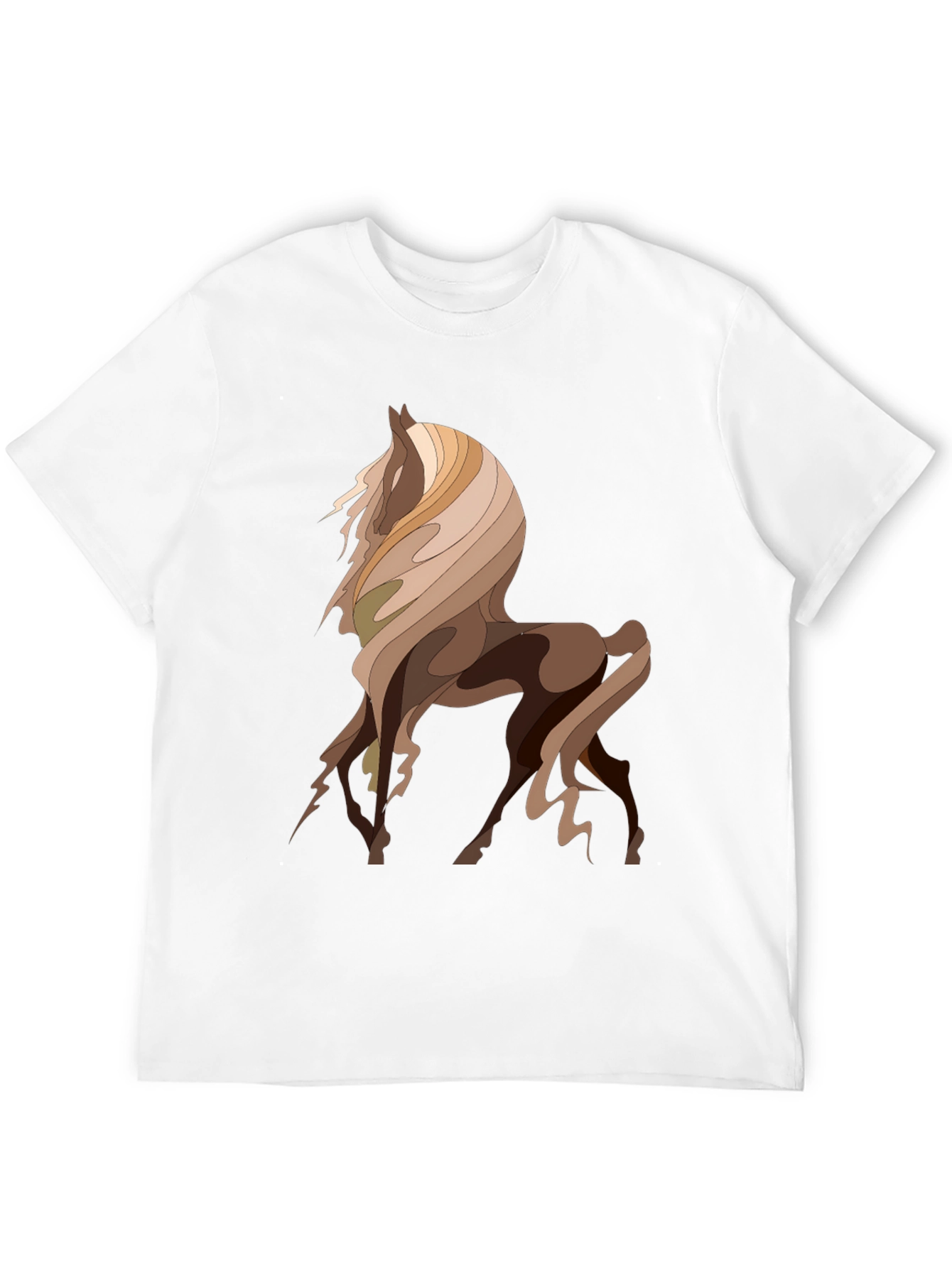 Abstract Horse Graphic Tee - Stylish Mens T-Shirt