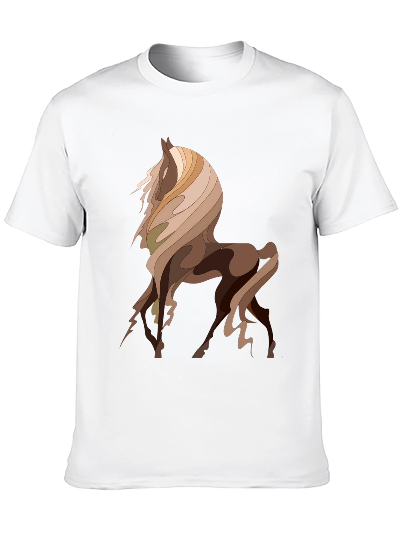 Abstract Horse Graphic Tee - Stylish Mens T-Shirt