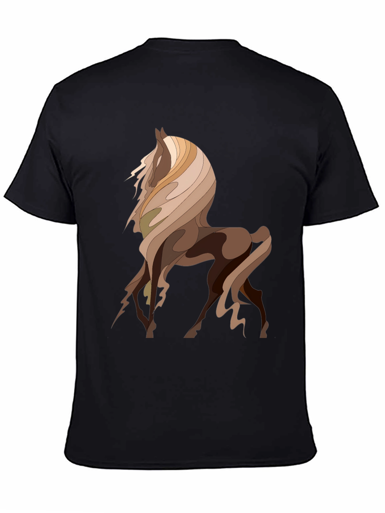 Abstract Horse Graphic Tee - Stylish Mens T-Shirt