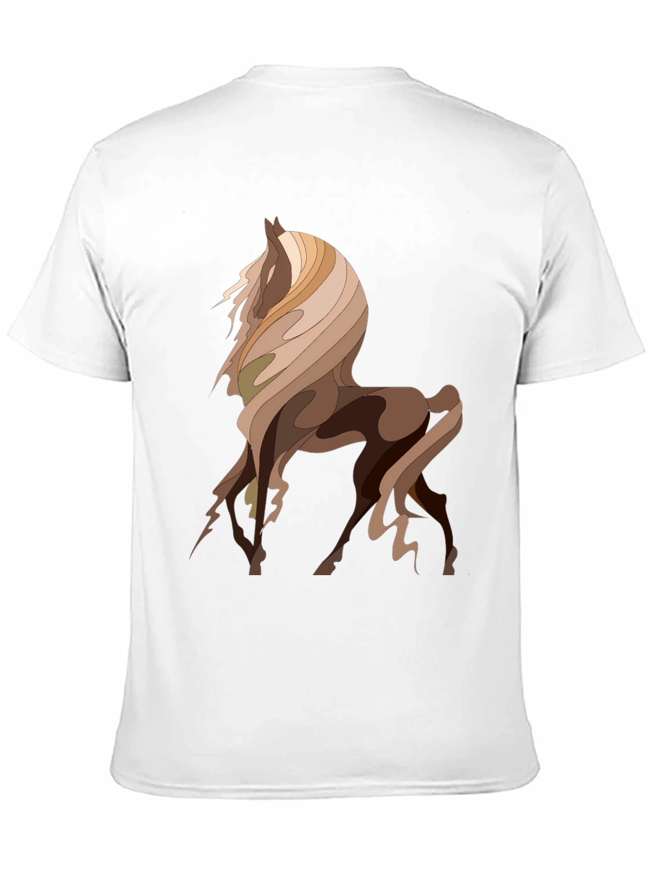 Abstract Horse Graphic Tee - Stylish Mens T-Shirt