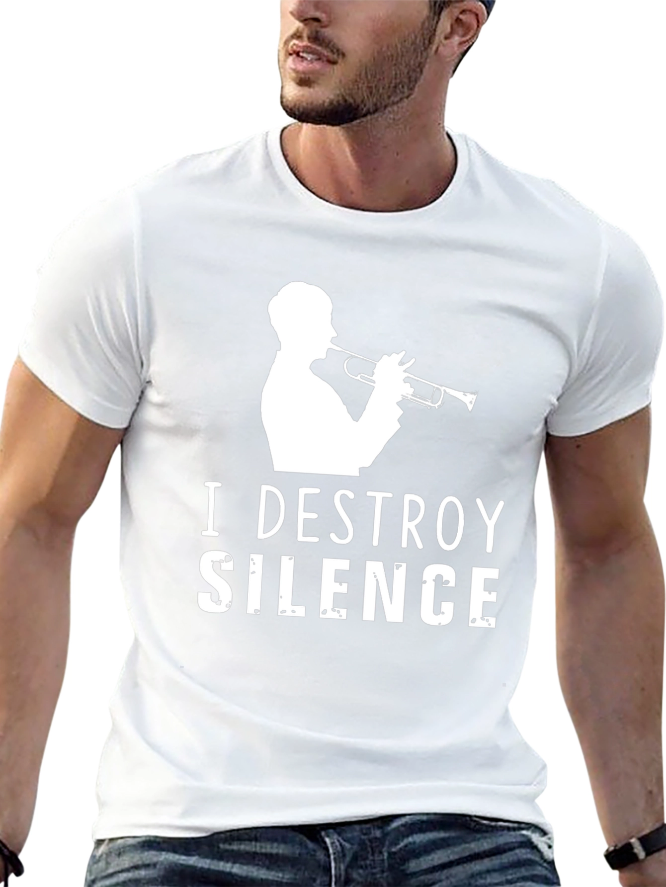 I Destroy Silence Trumpet T-Shirt - Musician Tee