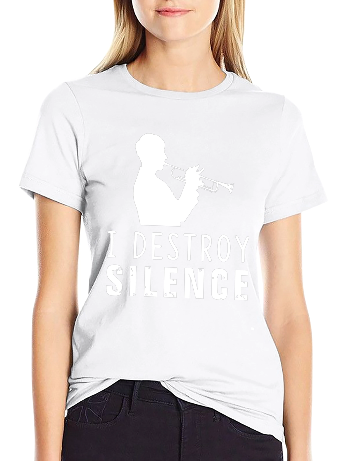 I Destroy Silence Trumpet T-Shirt - Musician Tee