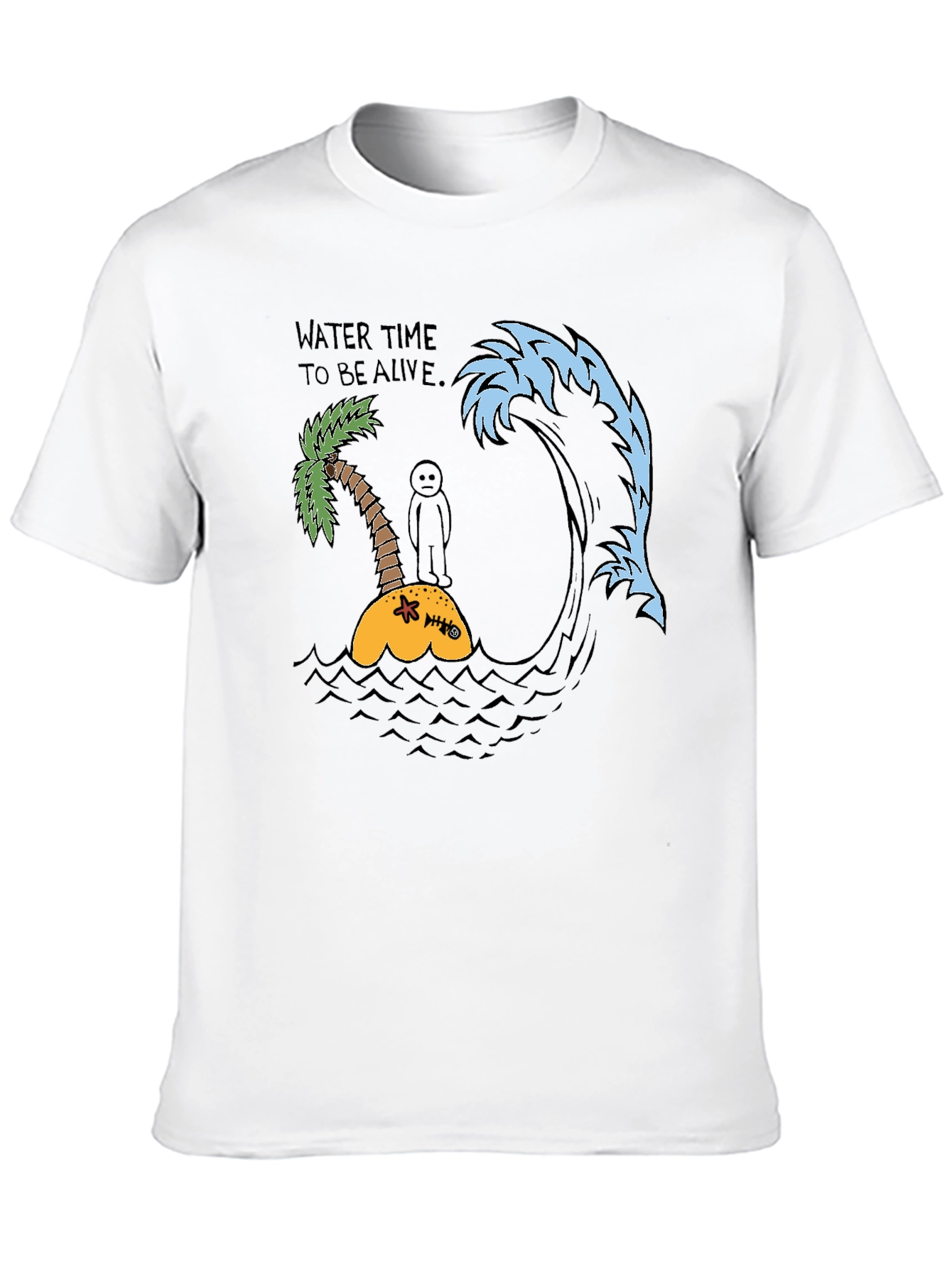 Humorous Water Time Graphic Tee