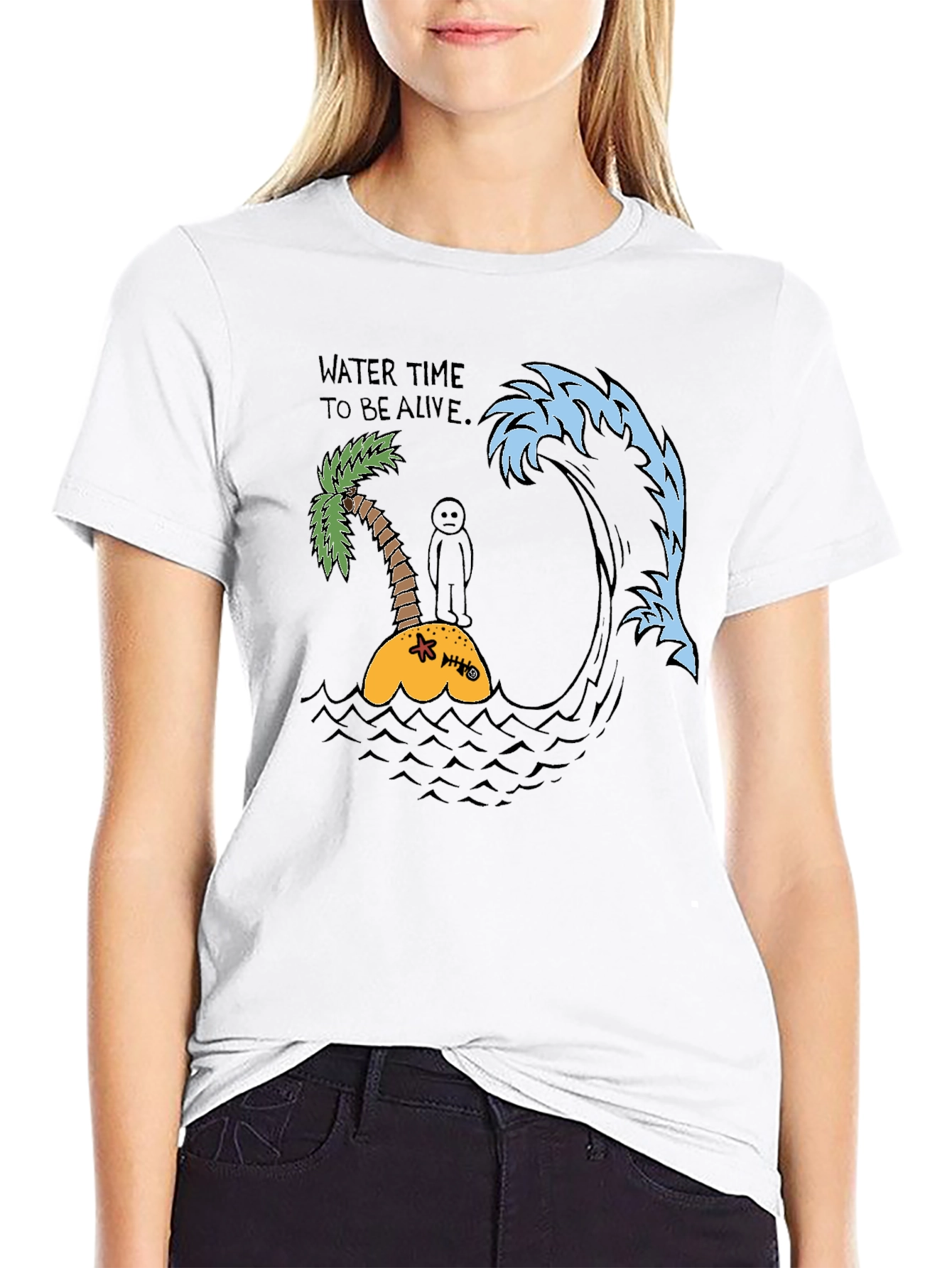 Humorous Water Time Graphic Tee