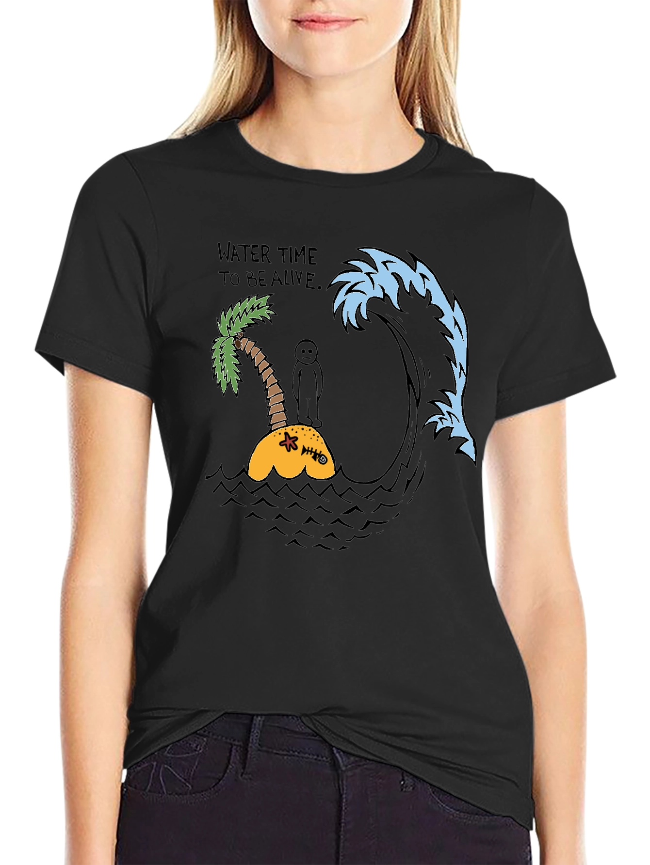 Humorous Water Time Graphic Tee