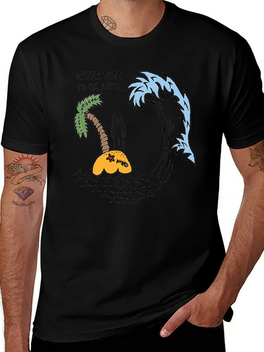 Humorous Water Time Graphic Tee