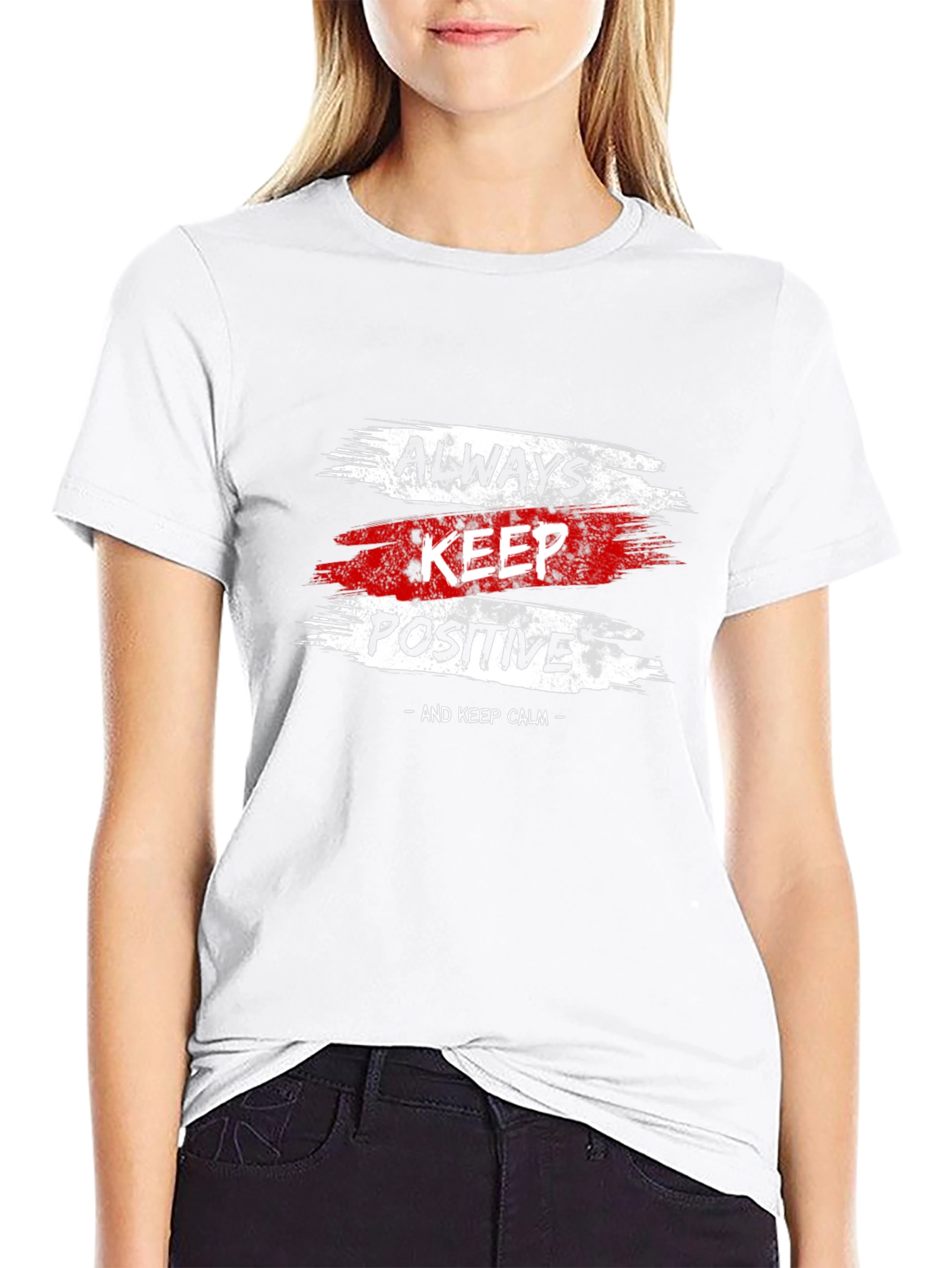 Always Keep Positive T-Shirt | Motivational Black Tee