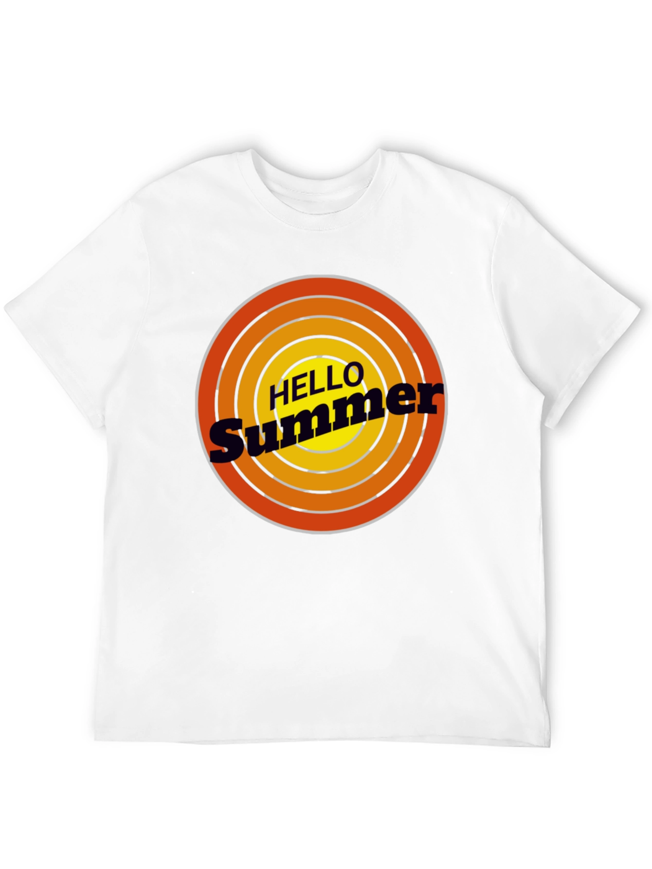 Hello Summer Black Graphic T-Shirt