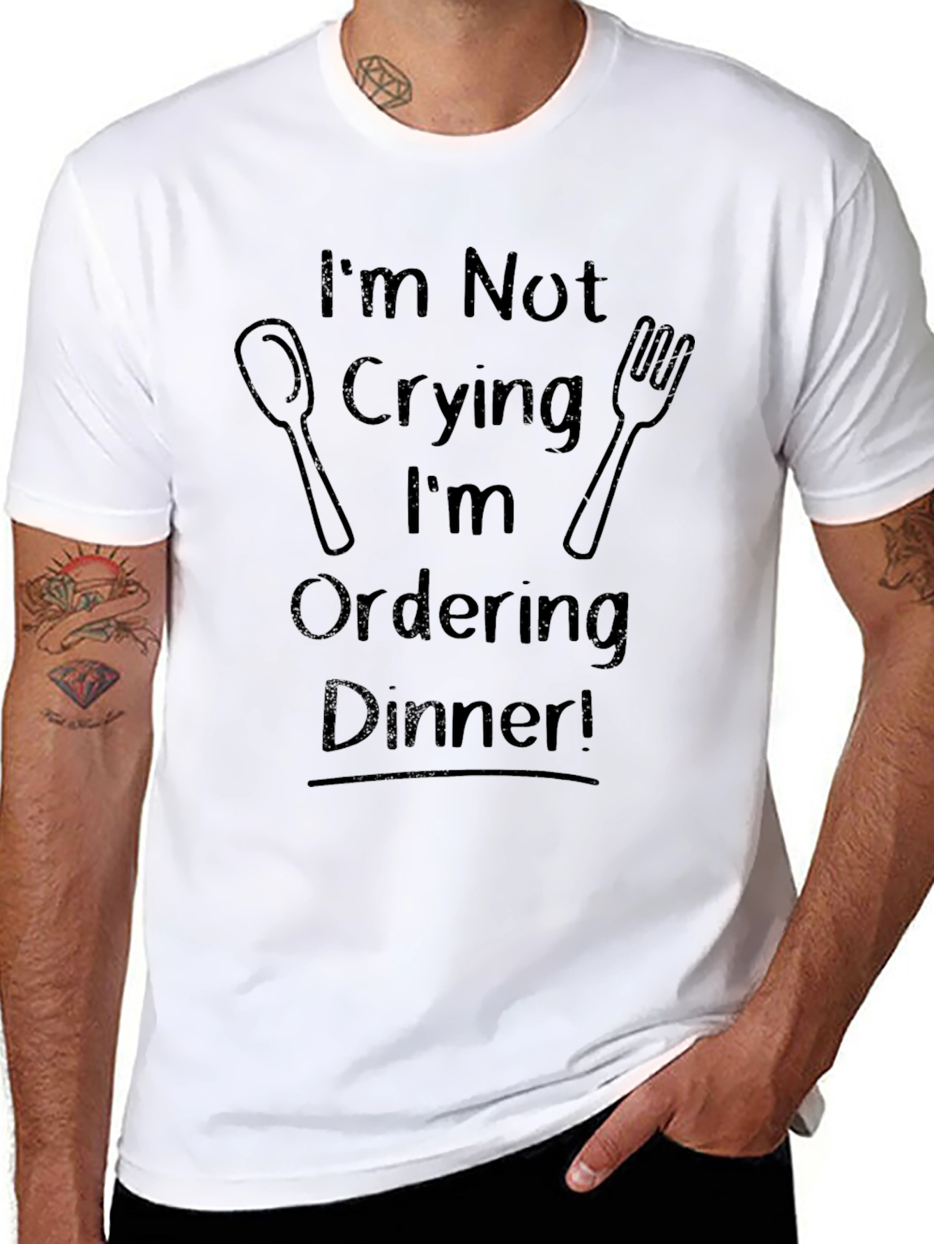 Humorous Ordering Dinner Graphic Tee