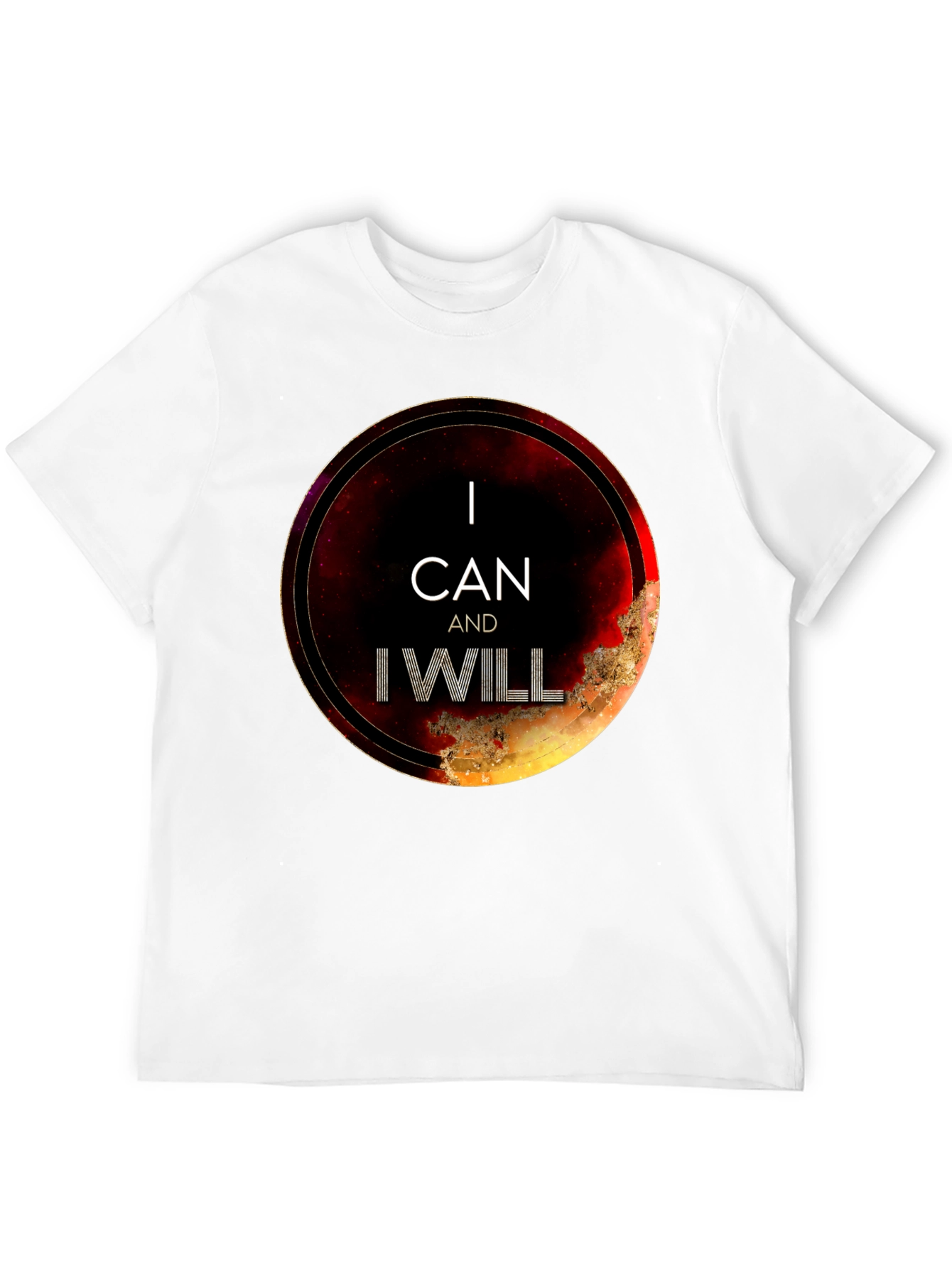 I Can and I Will Motivational Black T-Shirt