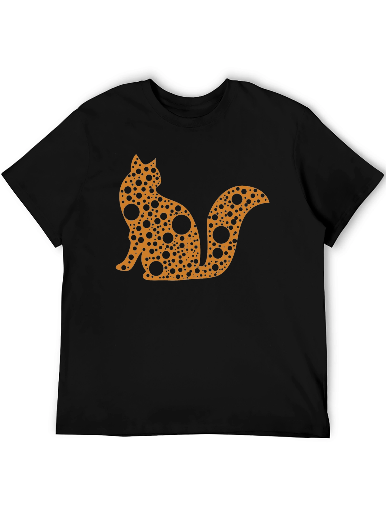 Abstract Cat T-Shirt - Black