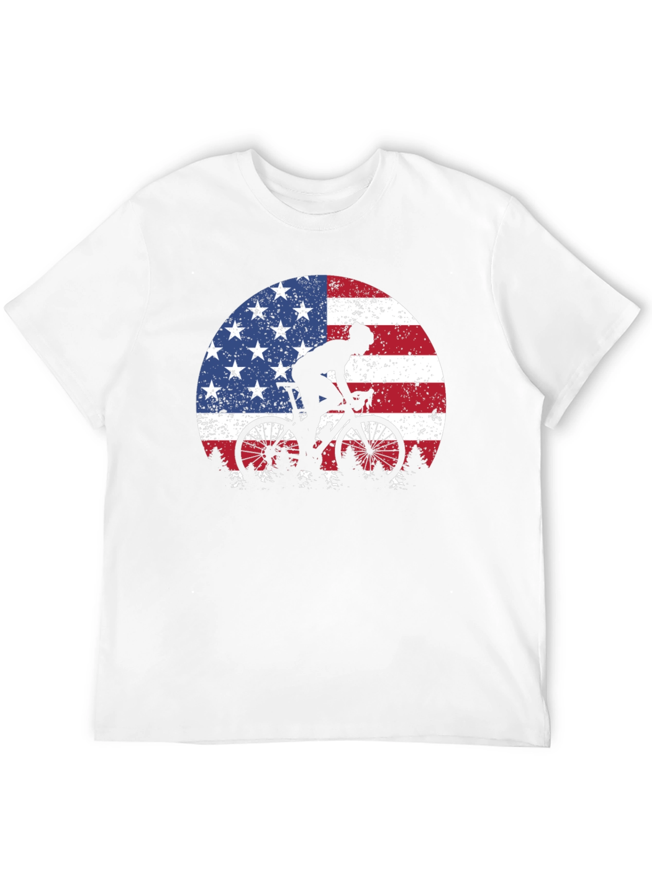 American Flag Cyclist Graphic Tee
