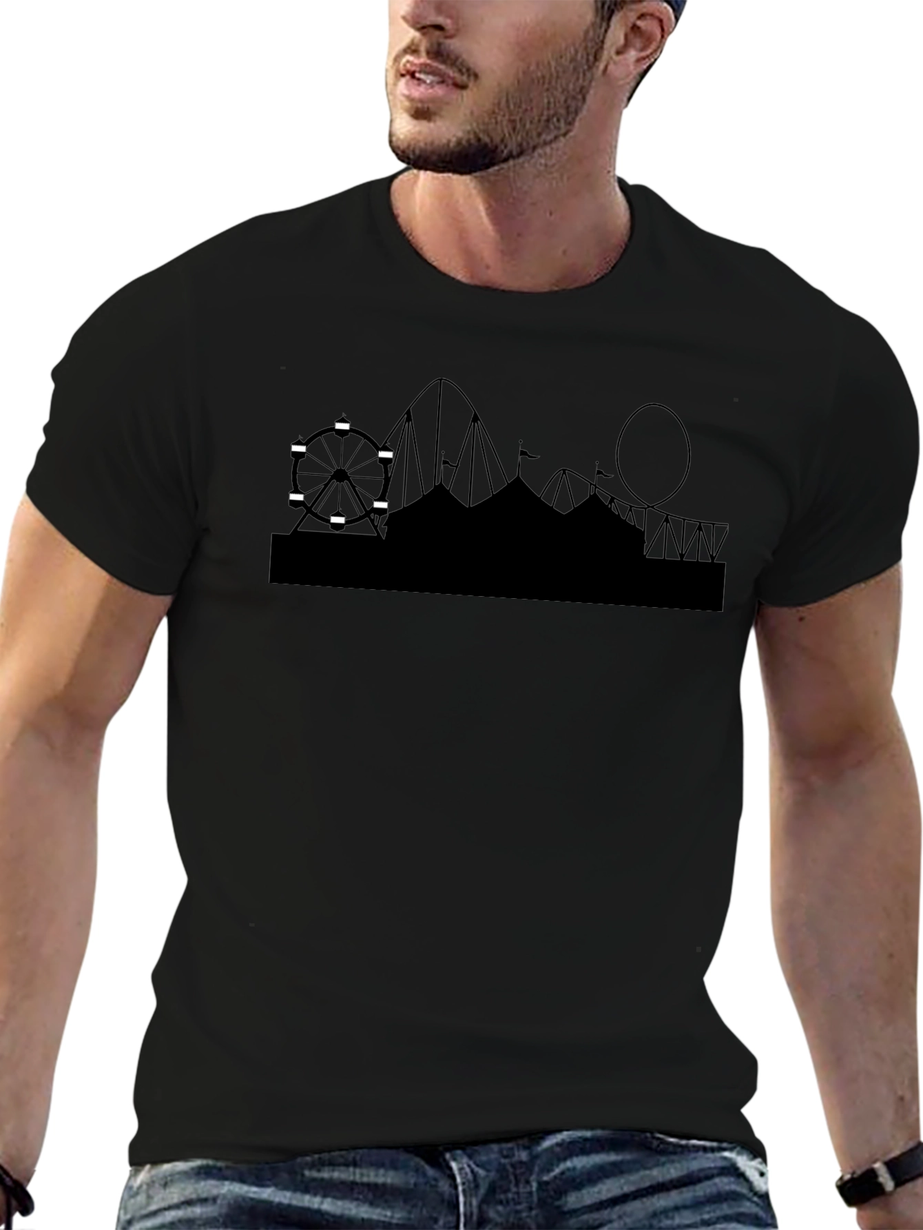 Amusement Park Silhouette T-Shirt