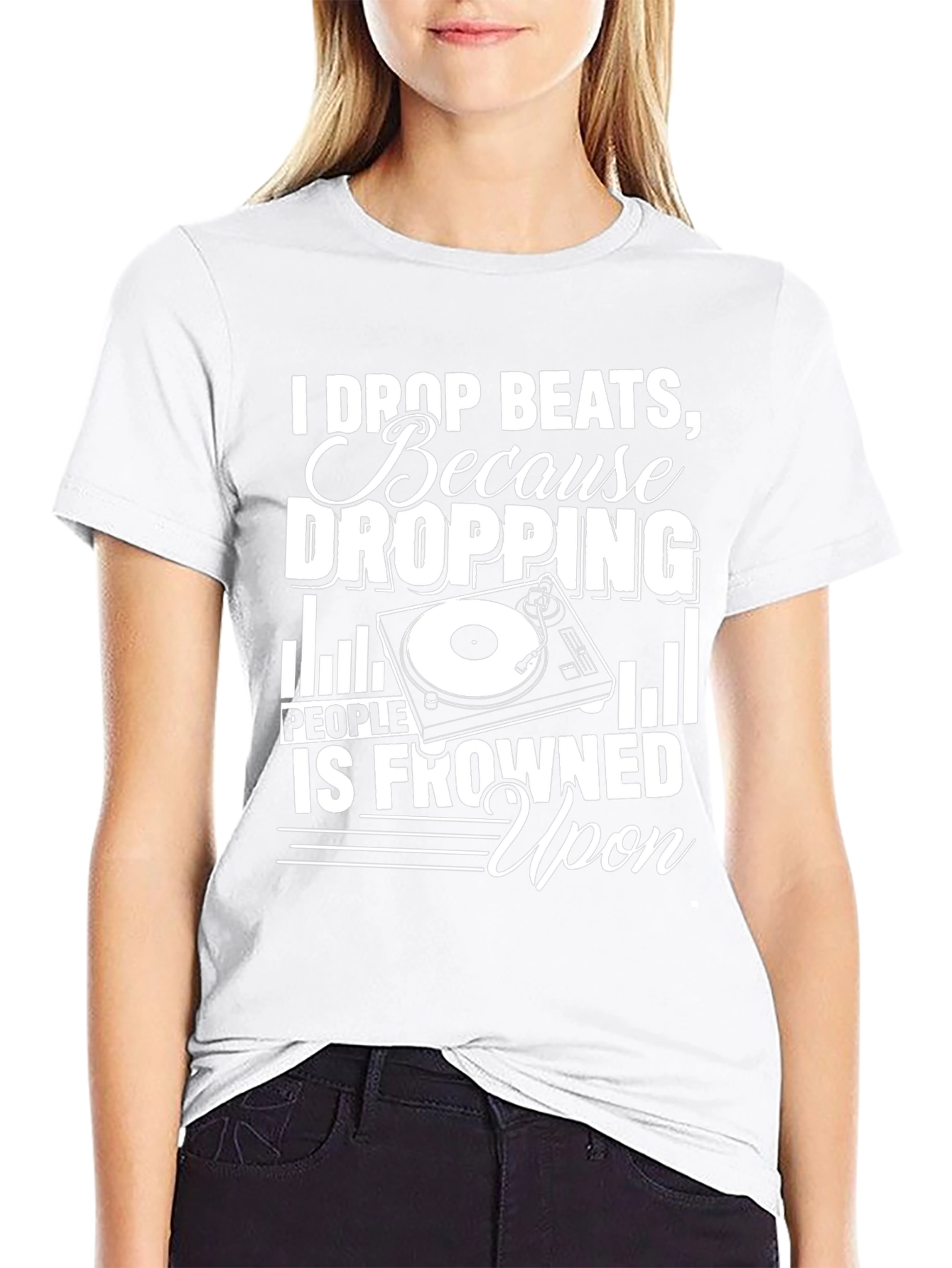 I Drop Beats Funny DJ Black T-Shirt