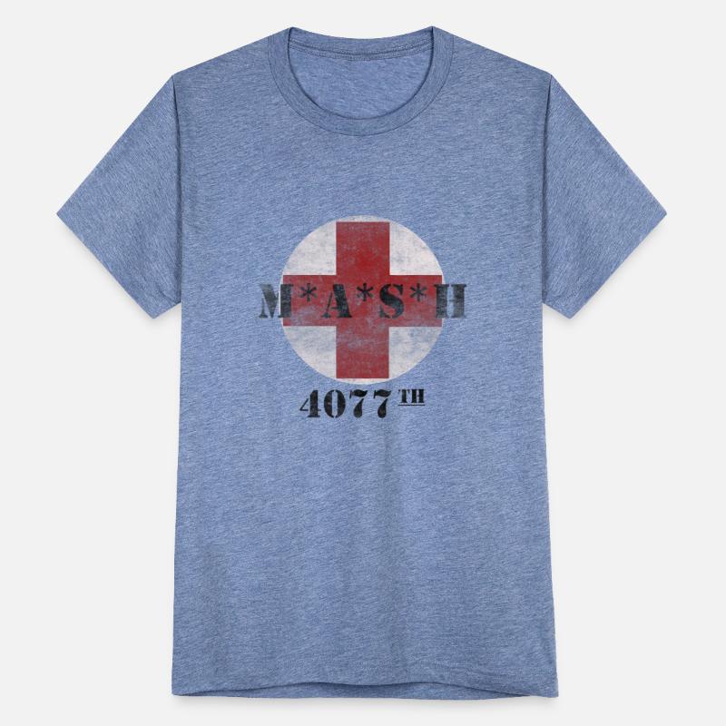 4077 Army 4077th in Red Cross Military Vintage T S