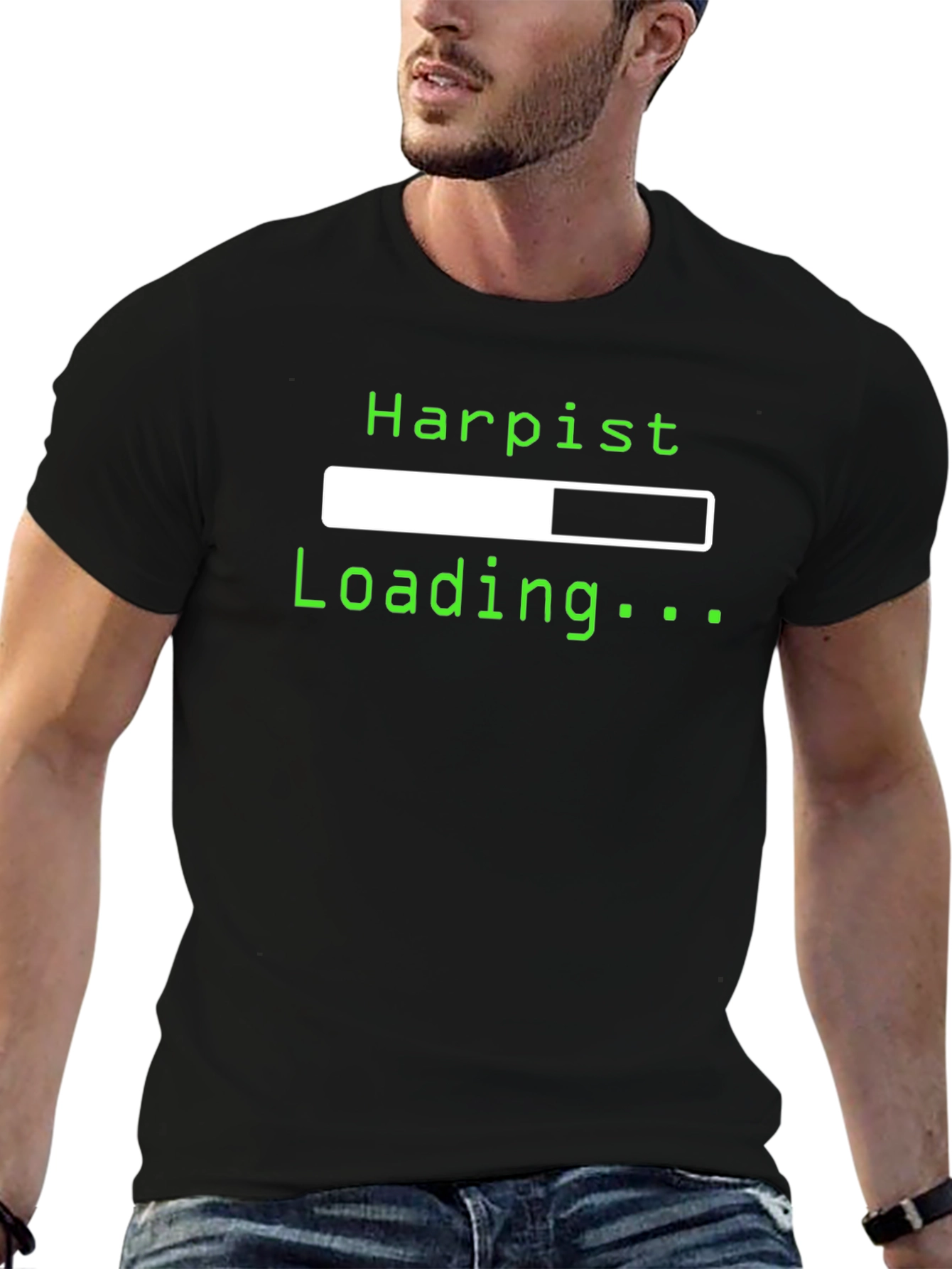 Harpist Loading T-Shirt - Funny Musician Tee