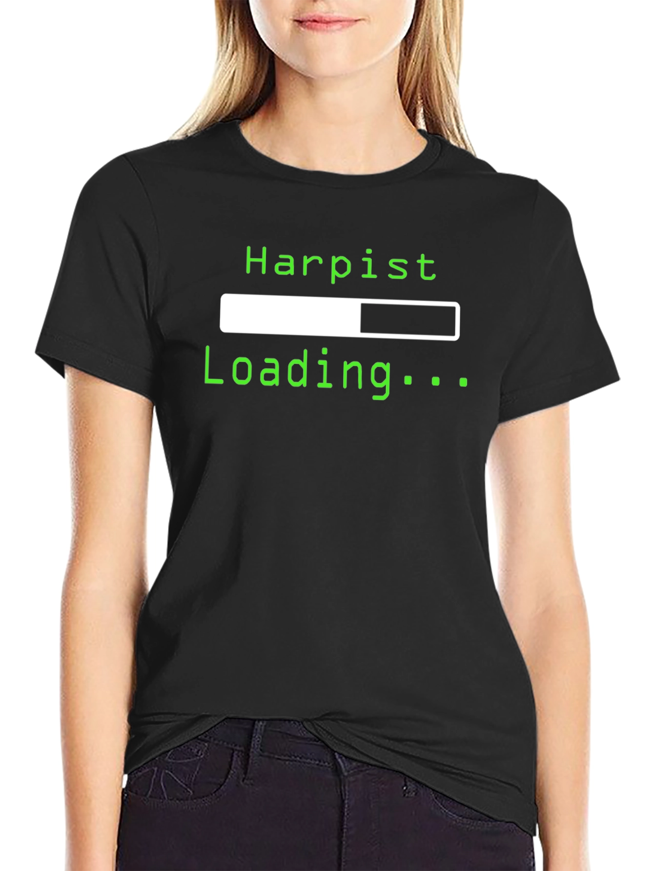 Harpist Loading T-Shirt - Funny Musician Tee