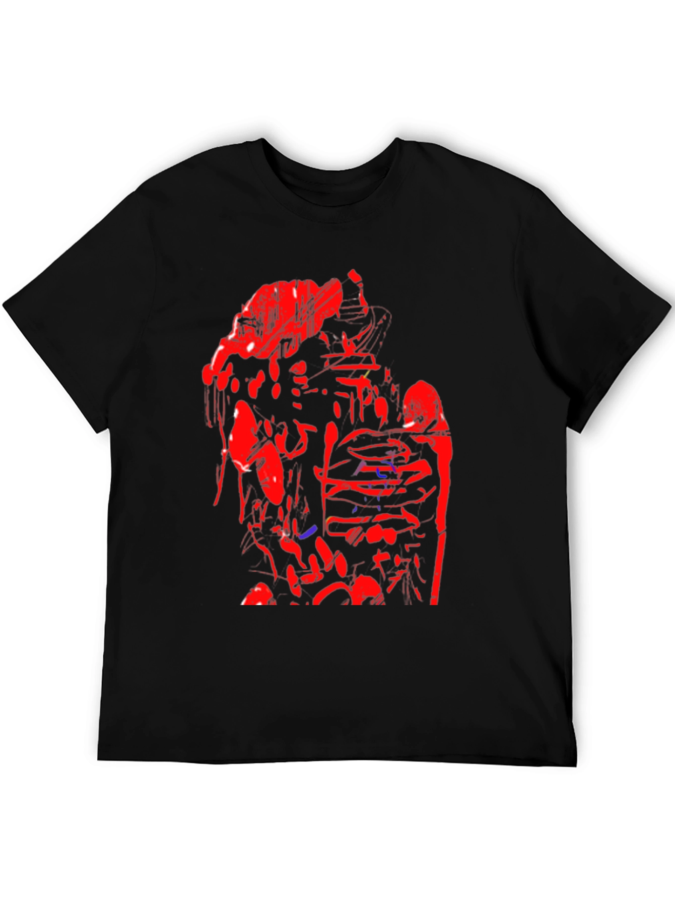 Abstract Red & Black Graphic Tee