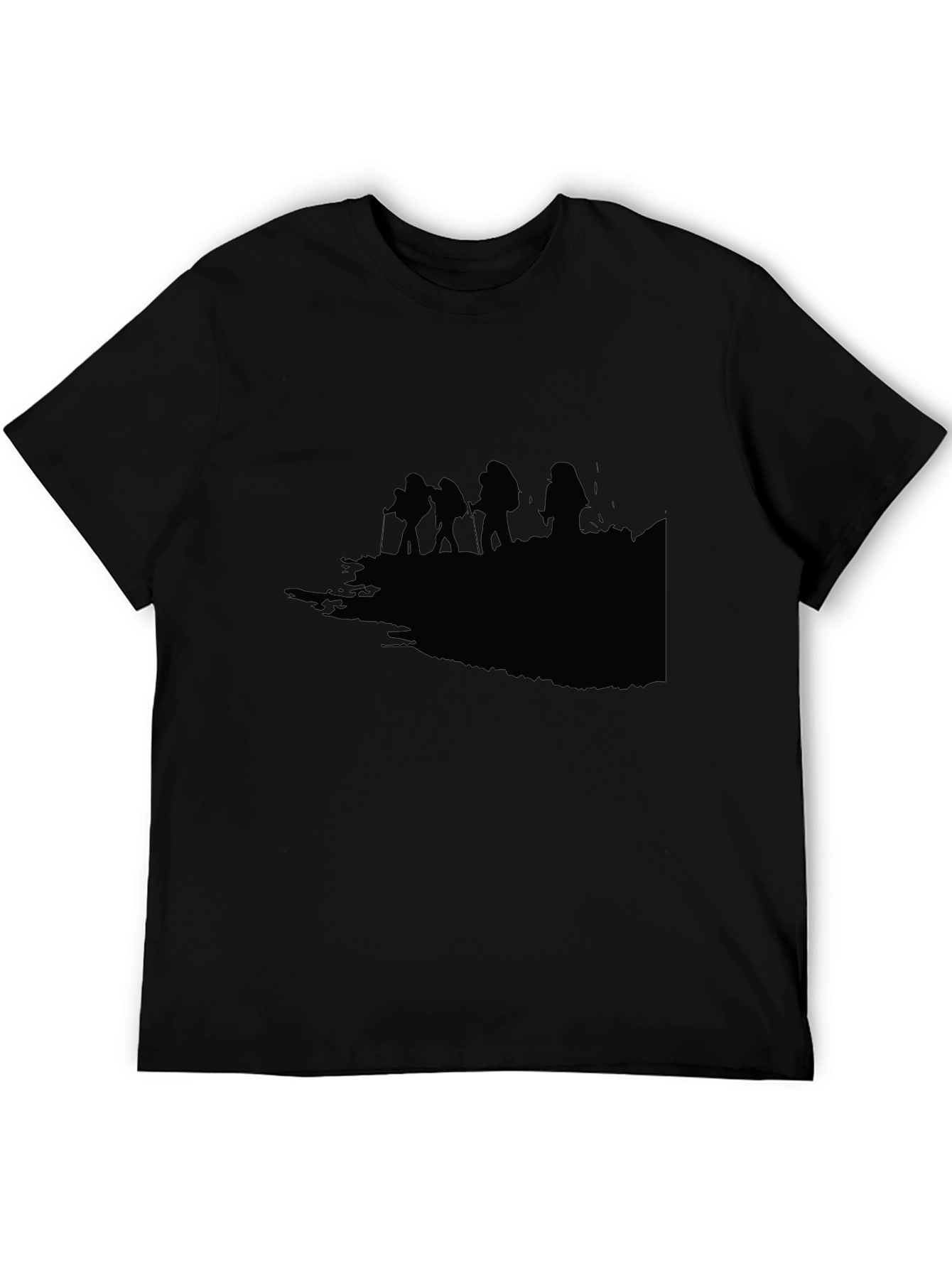 Hiking Silhouette Graphic Tee - Black
