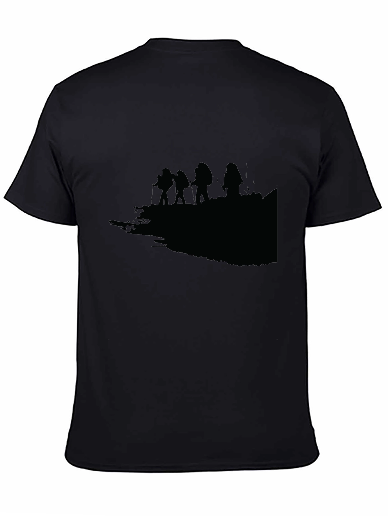 Hiking Silhouette Graphic Tee - Black