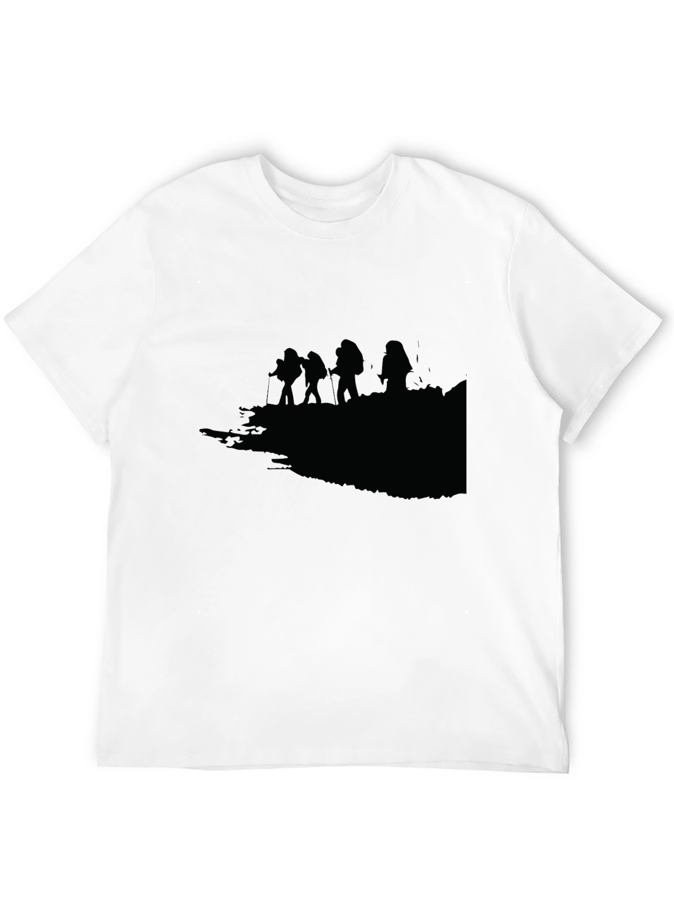 Hiking Silhouette Graphic Tee - Black