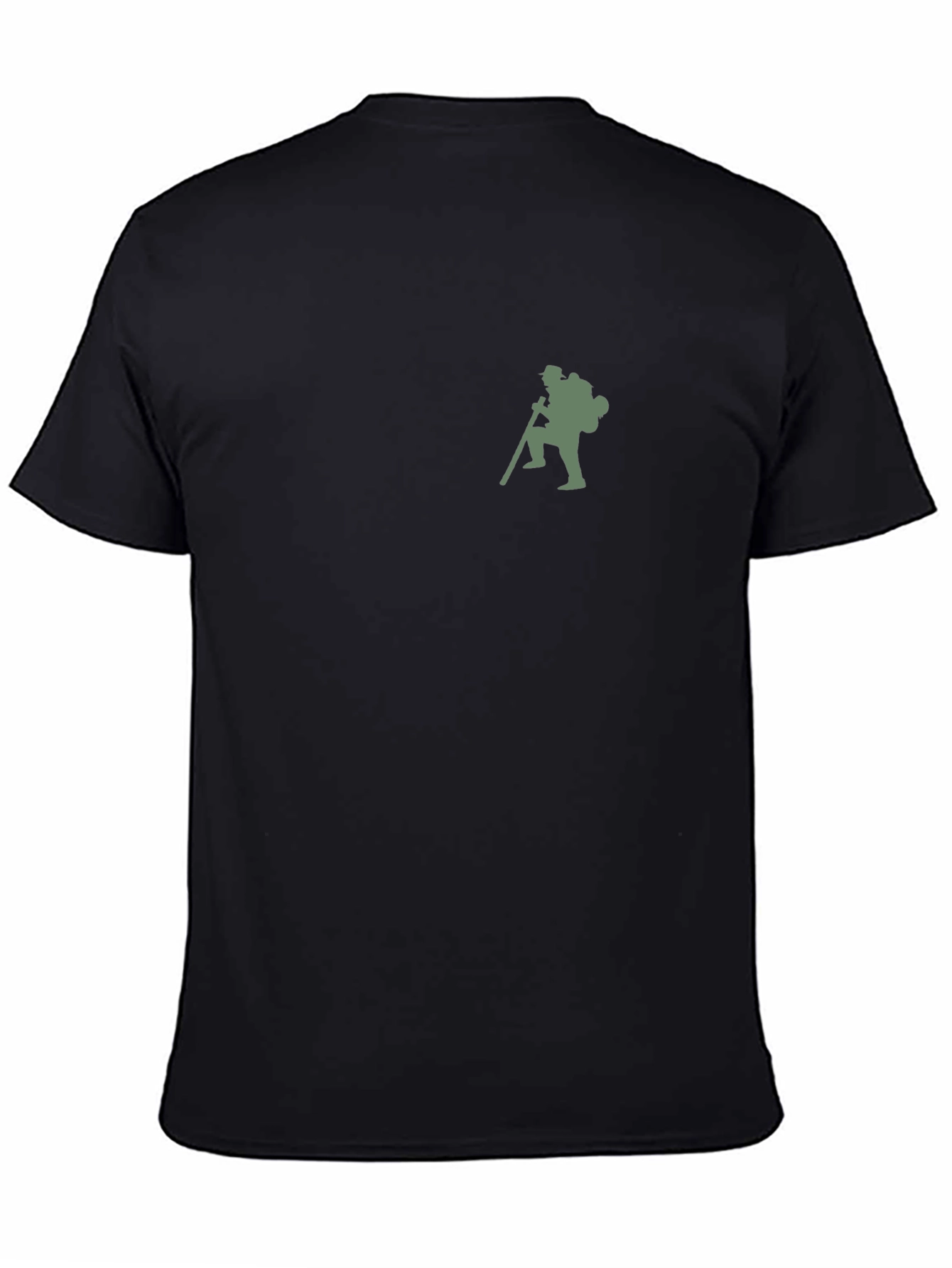 Hiking Man Graphic T-Shirt - Black