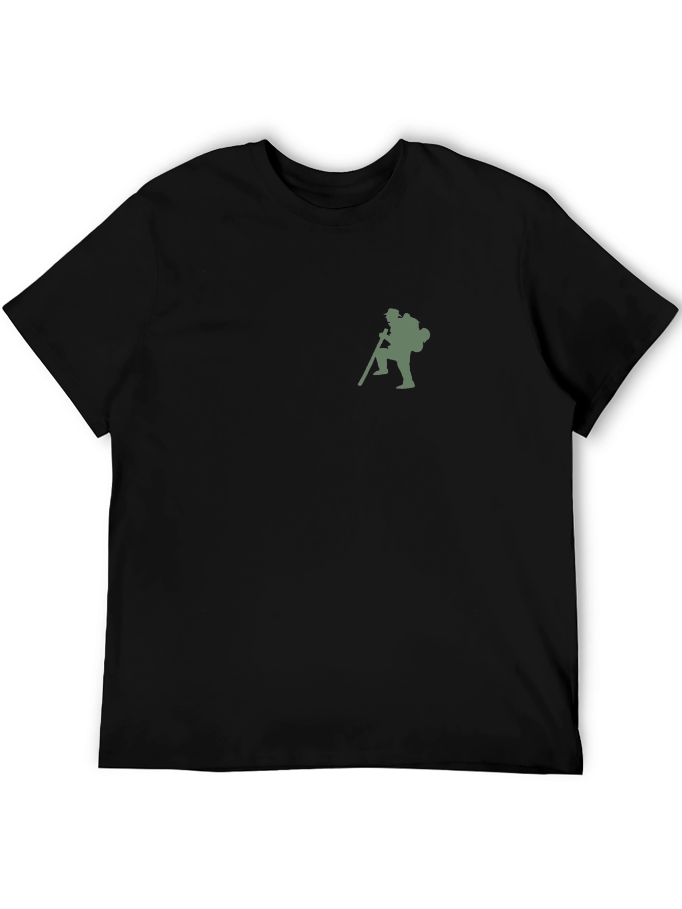 Hiking Man Graphic T-Shirt - Black