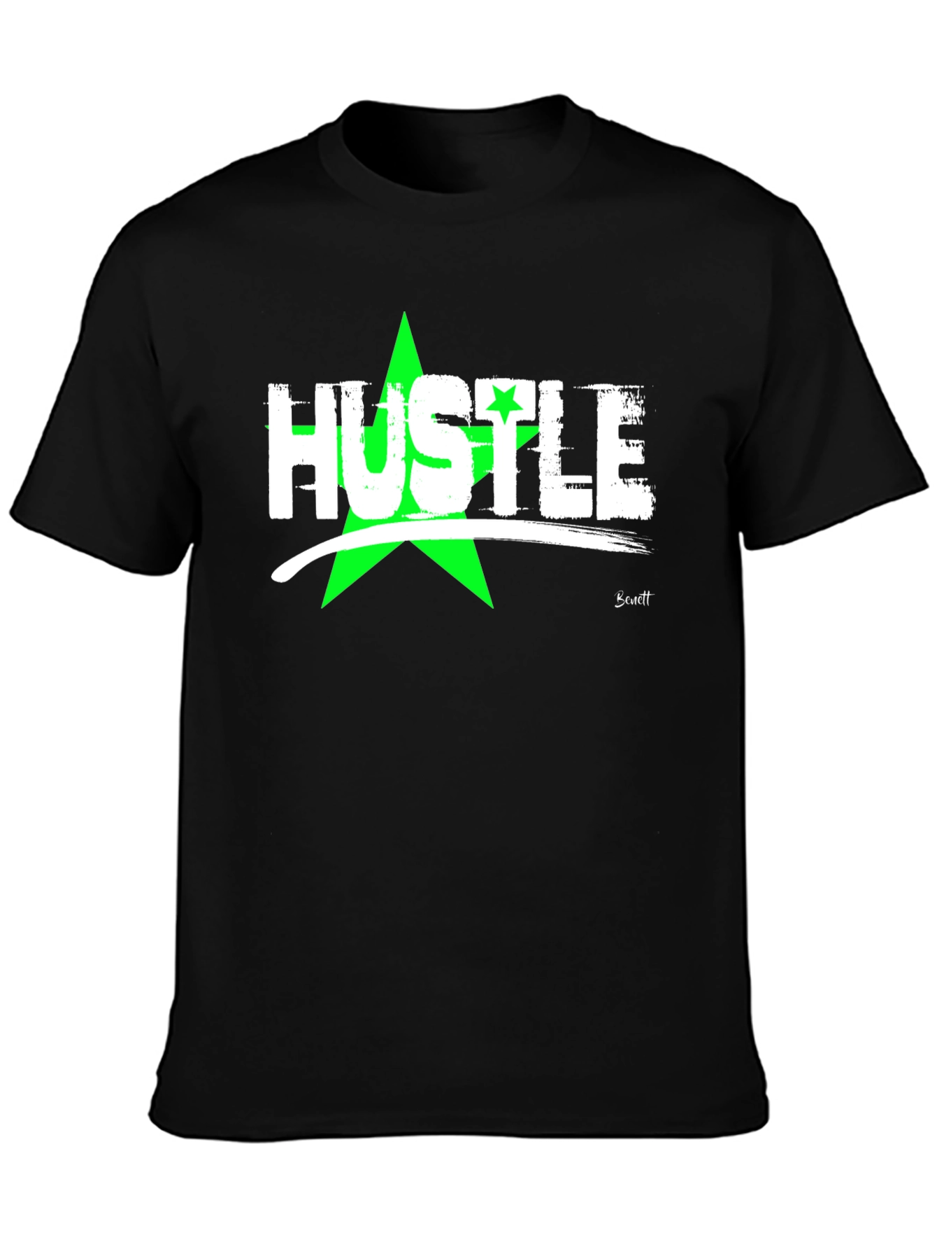Hustle Graphic Black T-Shirt - Streetwear Style