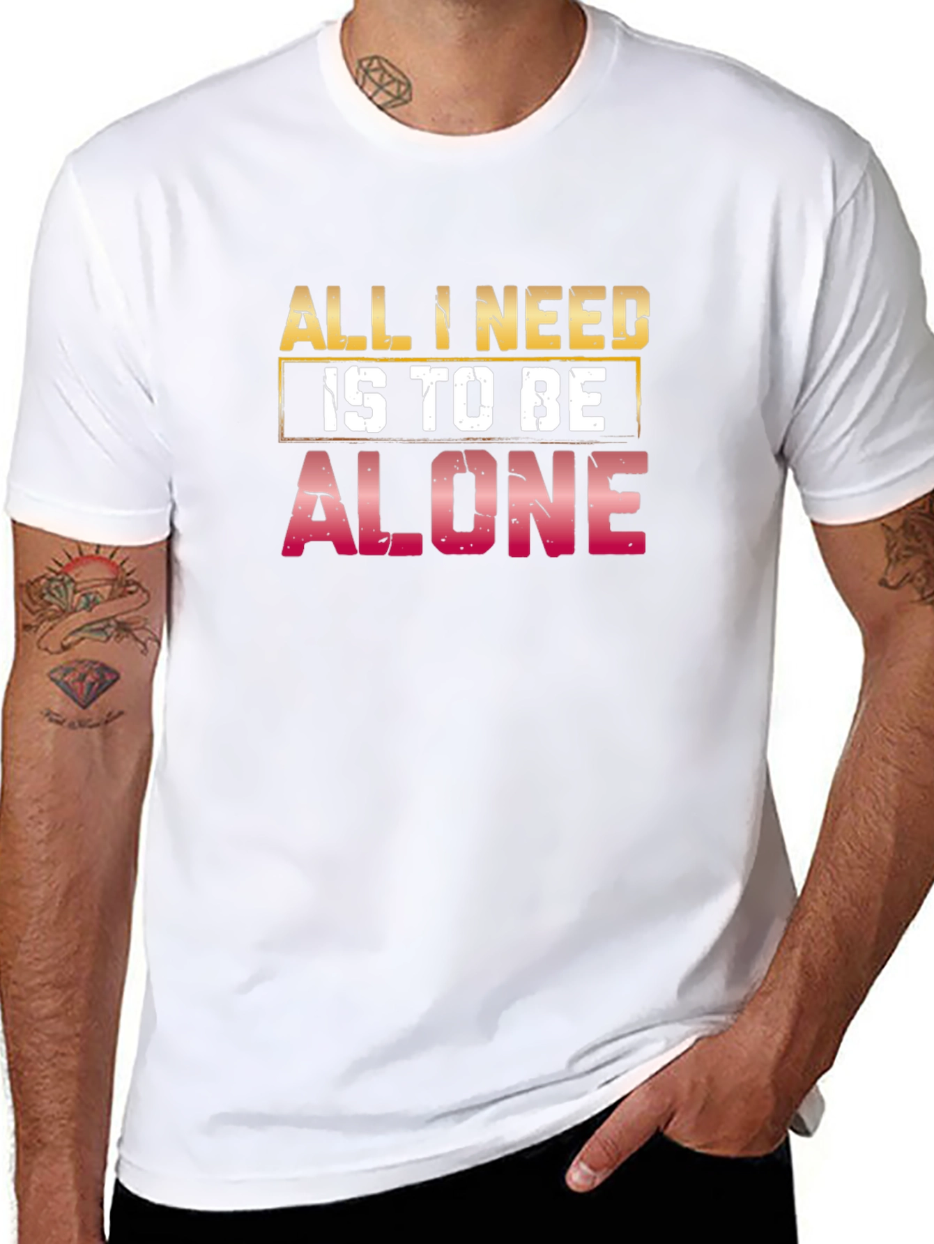 All I Need Is to Be Alone Black T-Shirt