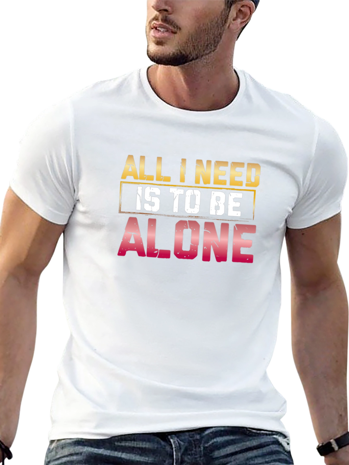 All I Need Is to Be Alone Black T-Shirt