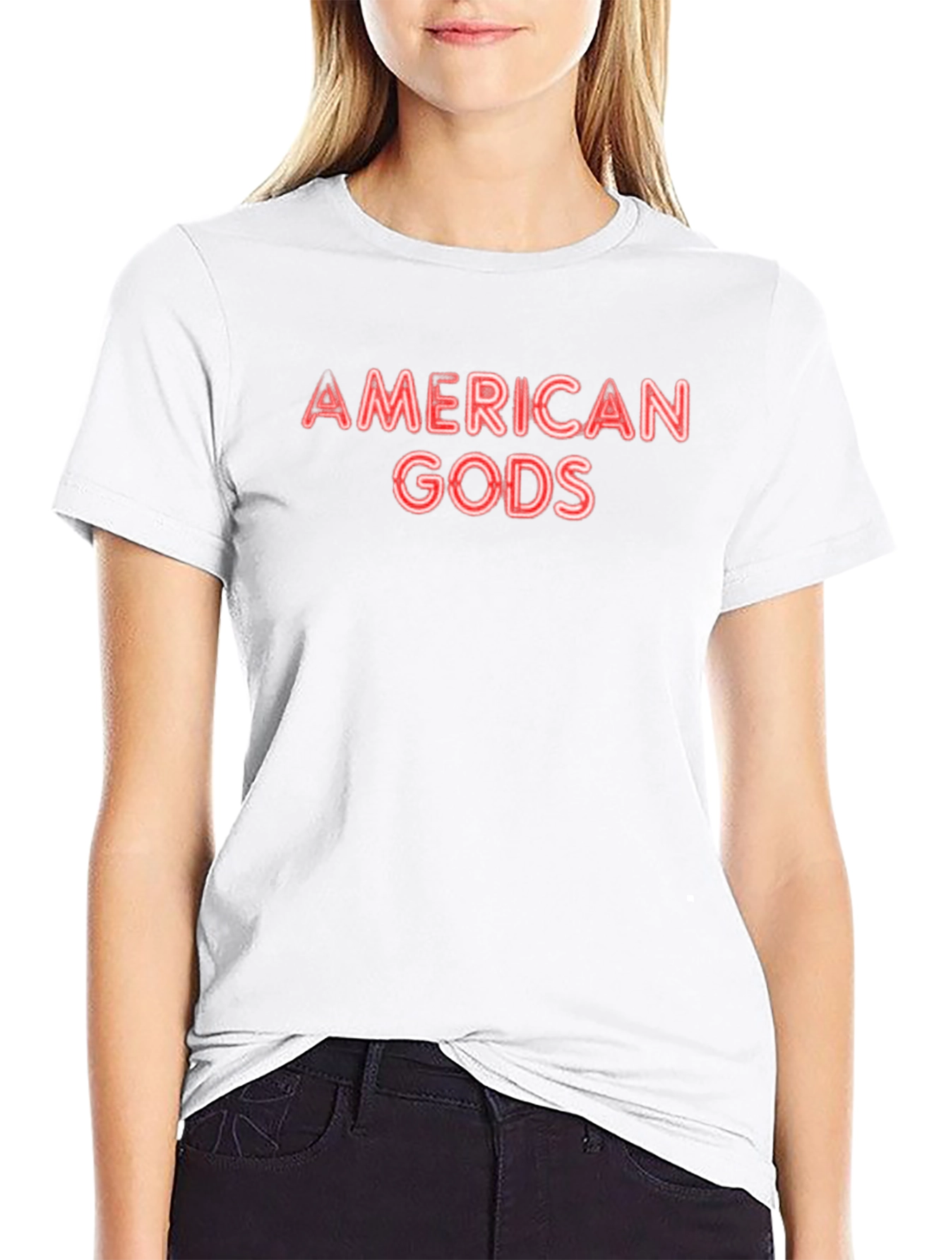 American Gods Neon Graphic Tee - Black