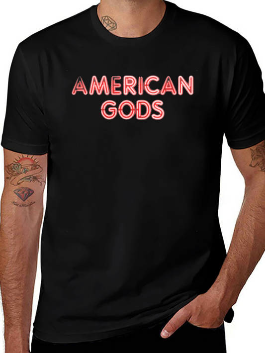 American Gods Neon Graphic Tee - Black