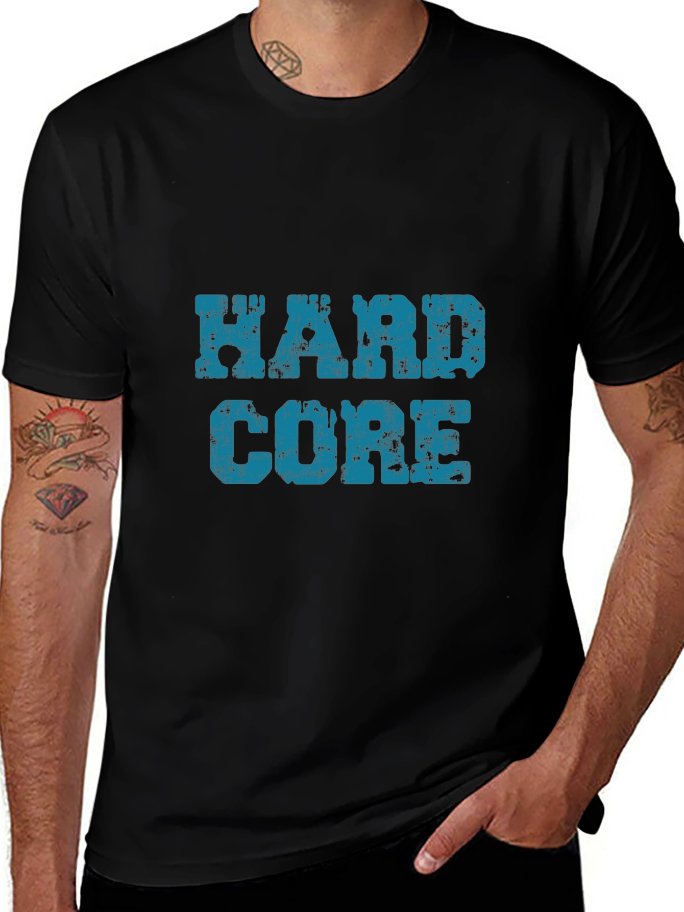 Hardcore Distressed Graphic T-Shirt
