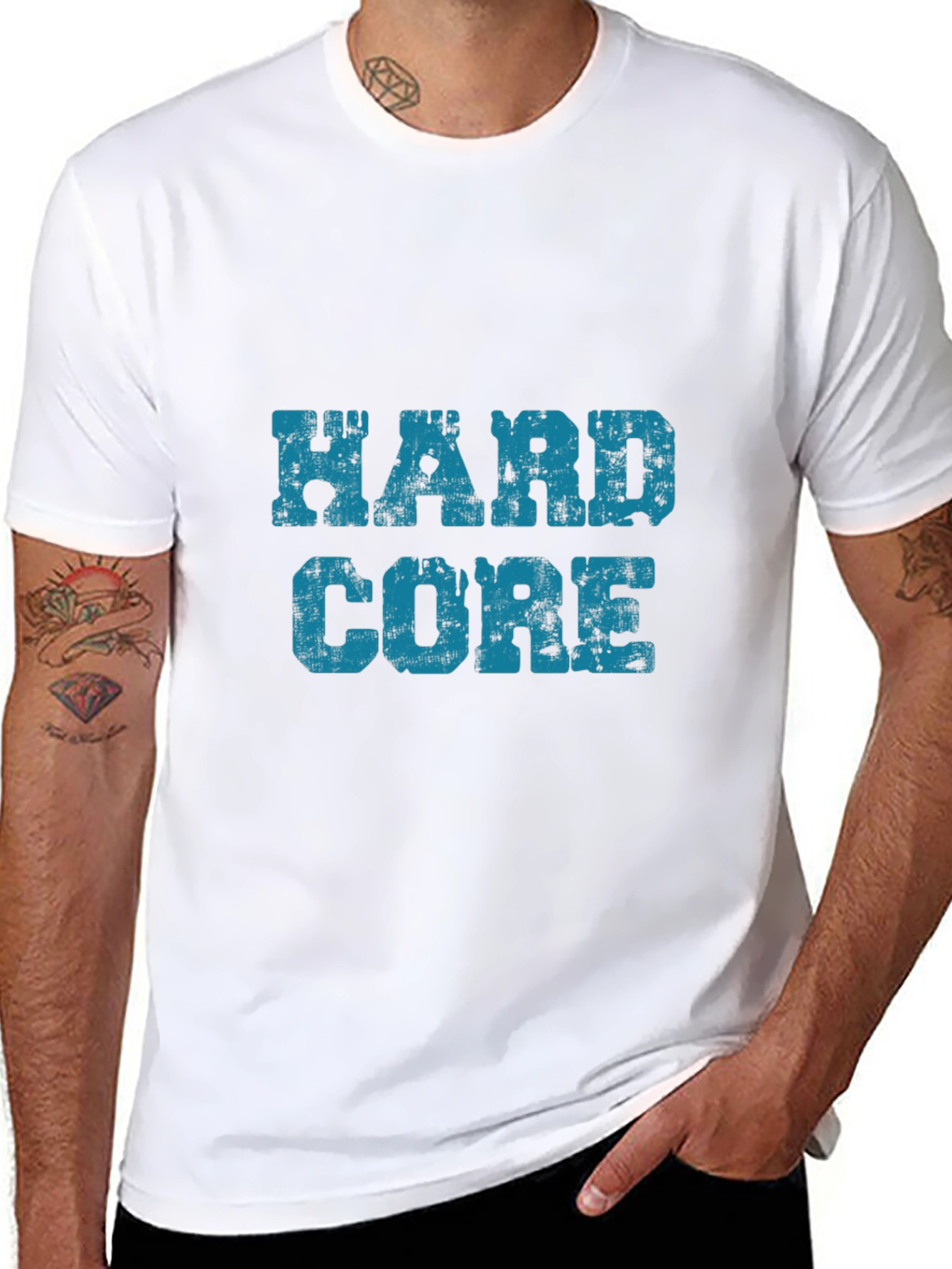 Hardcore Distressed Graphic T-Shirt