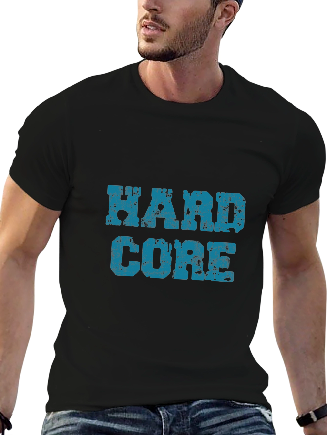 Hardcore Distressed Graphic T-Shirt