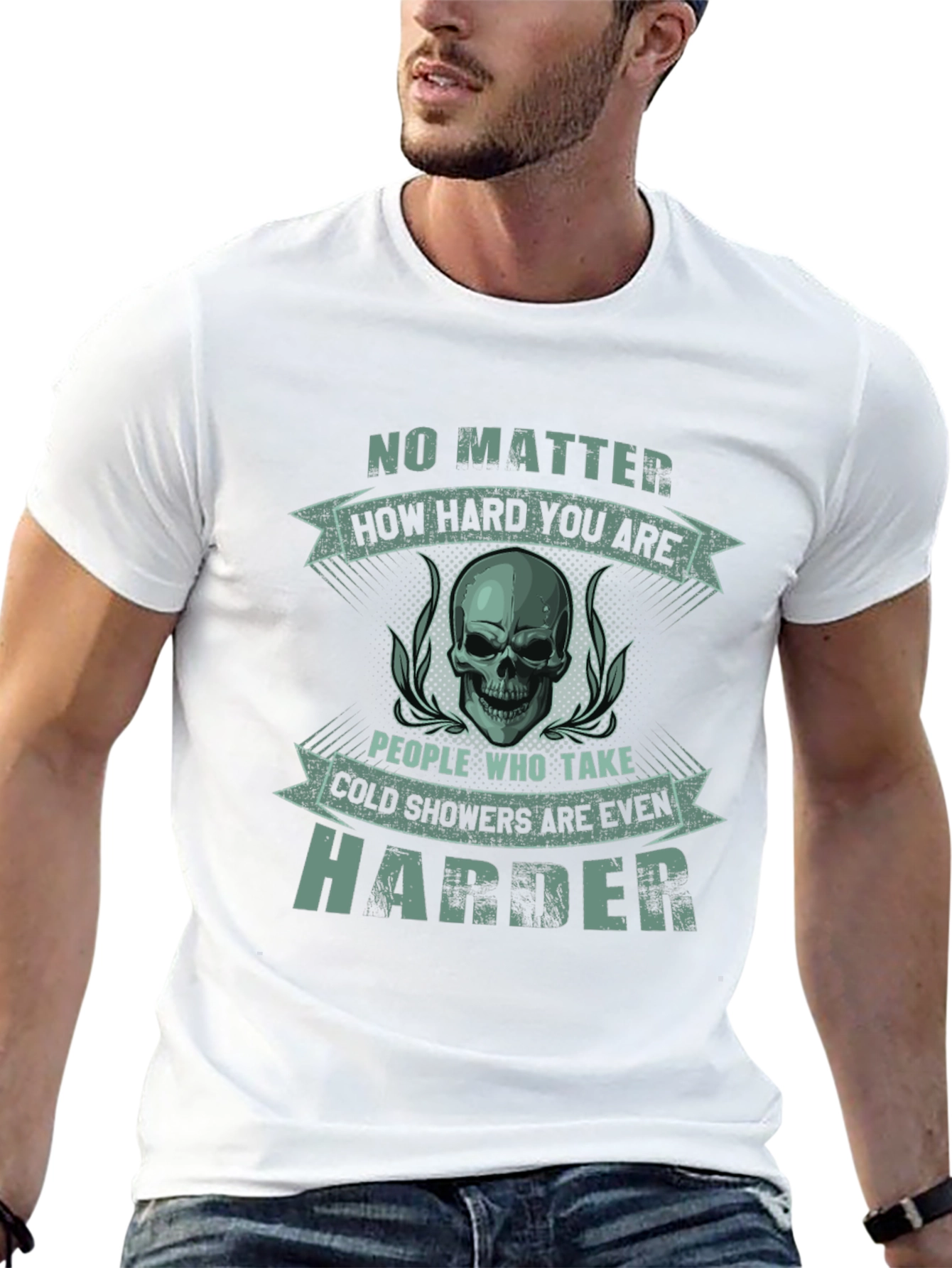 Harder Cold Shower Skull Graphic Tee