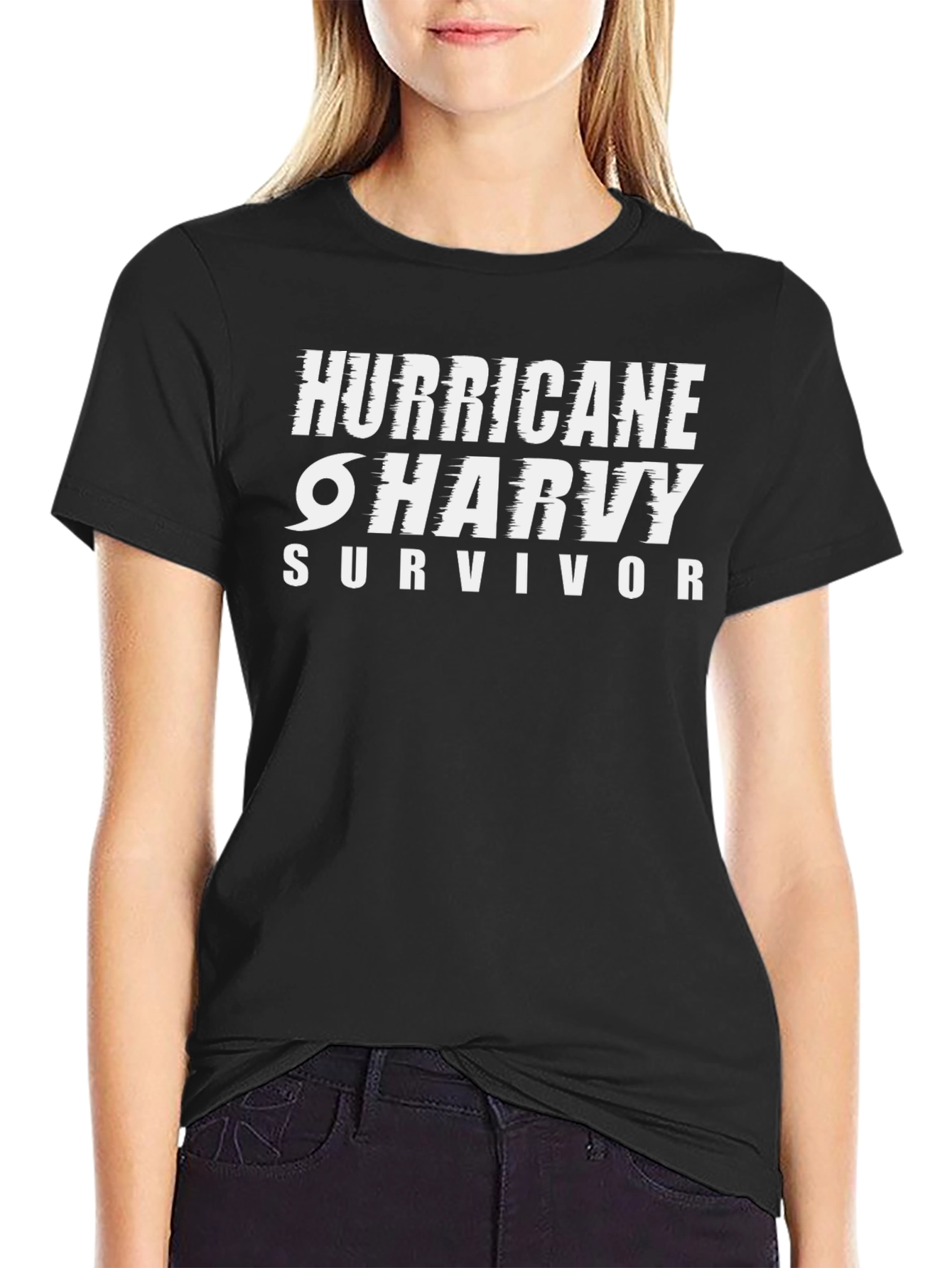 Hurricane Harvey Survivor Black T-Shirt
