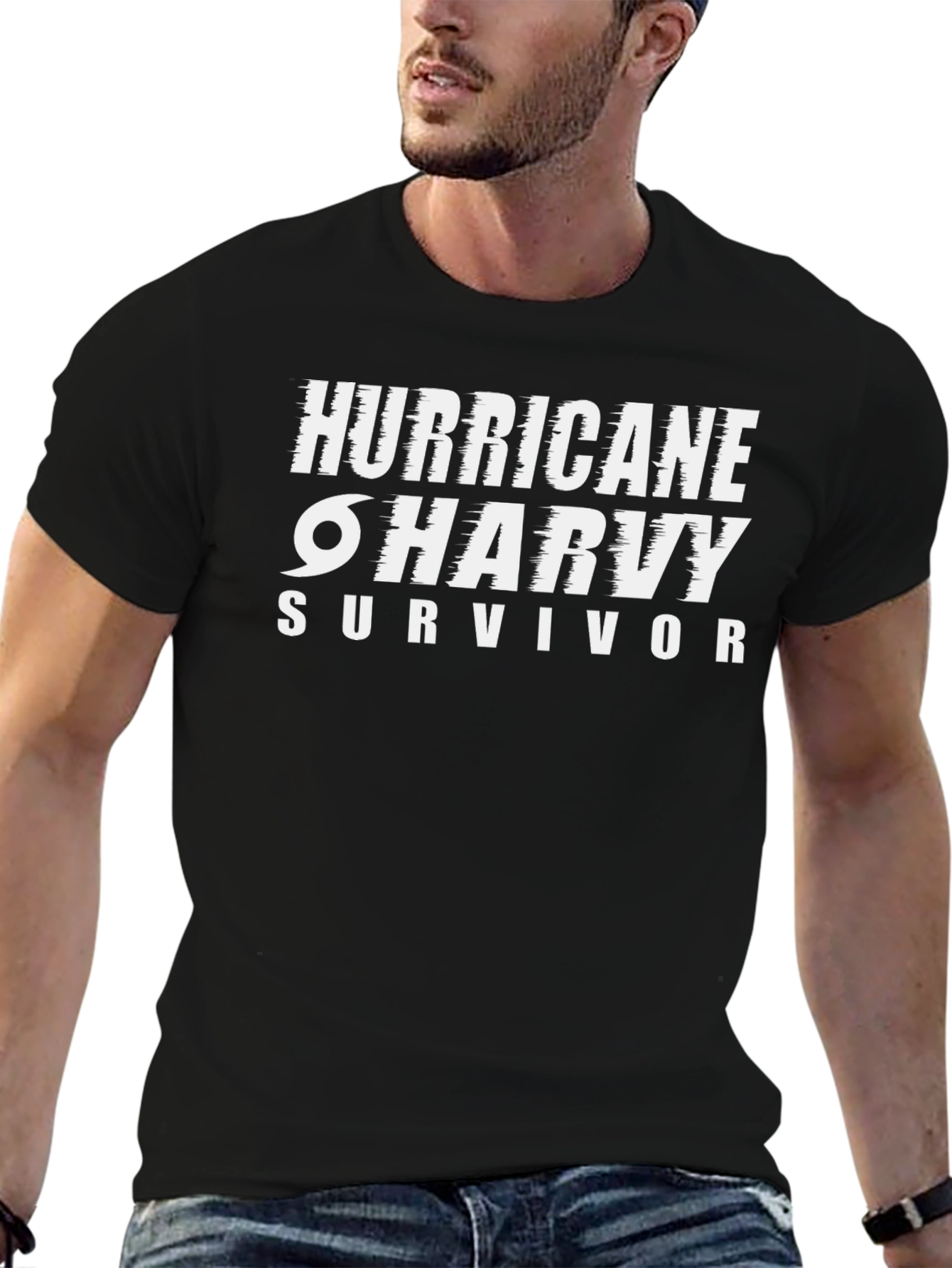 Hurricane Harvey Survivor Black T-Shirt