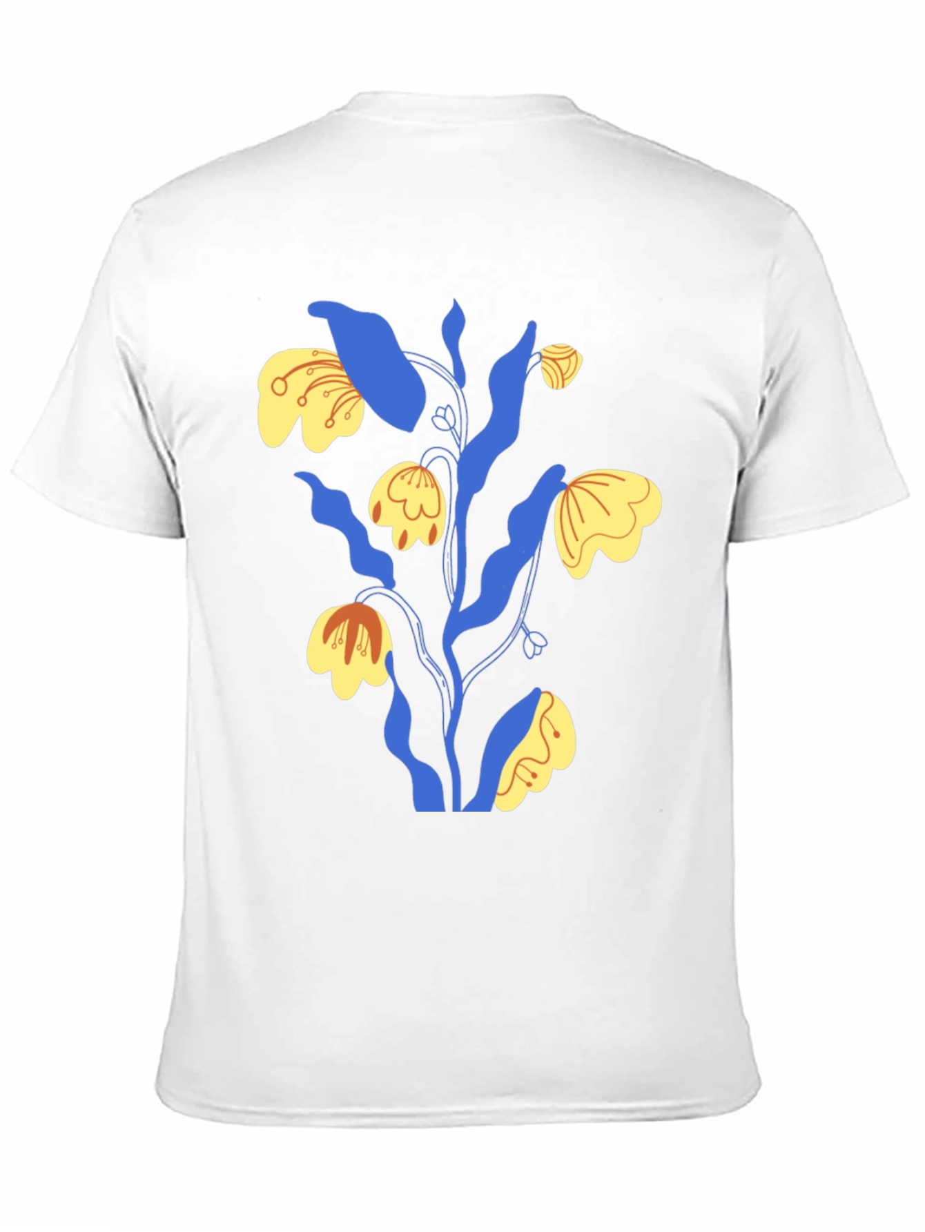 Abstract Floral Graphic Tee - Mens Black T-Shirt