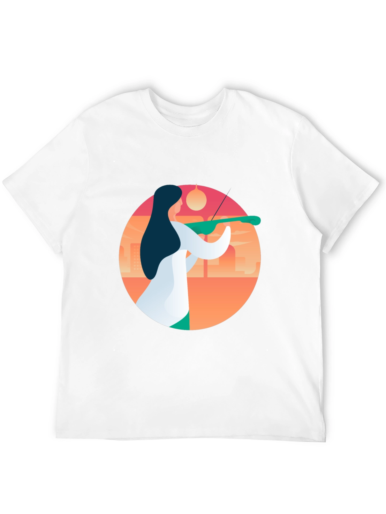 Abstract Musician Graphic Tee - Black