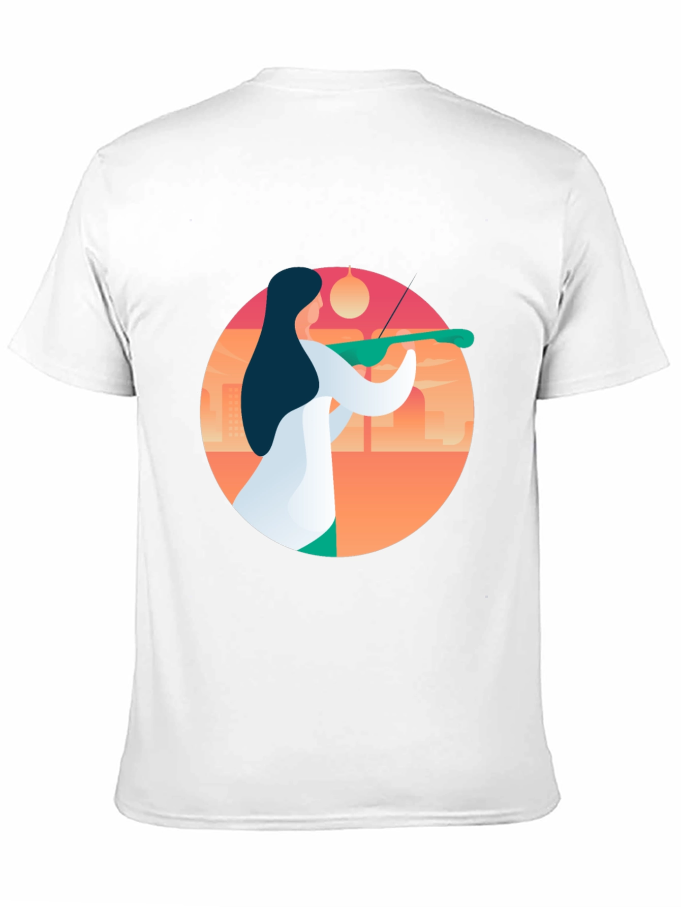 Abstract Musician Graphic Tee - Black