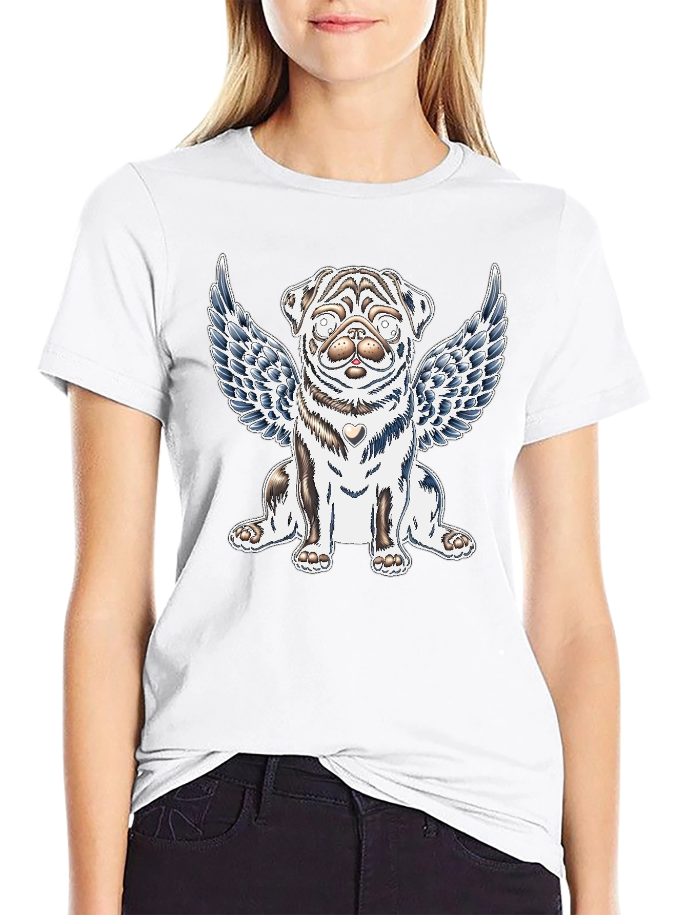 Angel Pug Graphic Tee - Comfort Fit