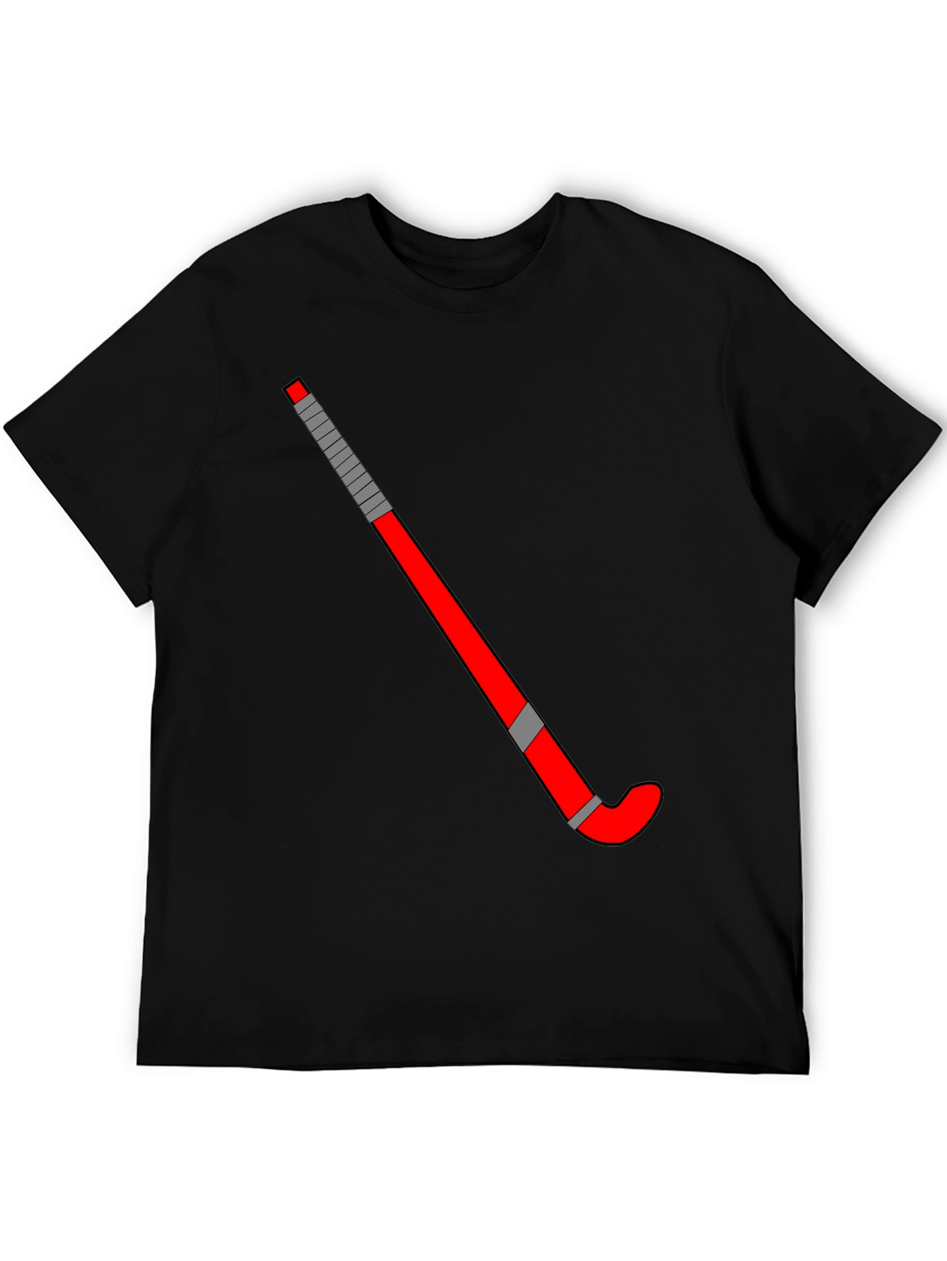 Hockey Stick Graphic Tee - Black Casual Shirt