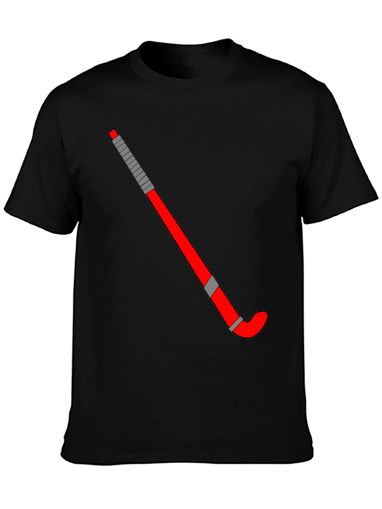 Hockey Stick Graphic Tee - Black Casual Shirt