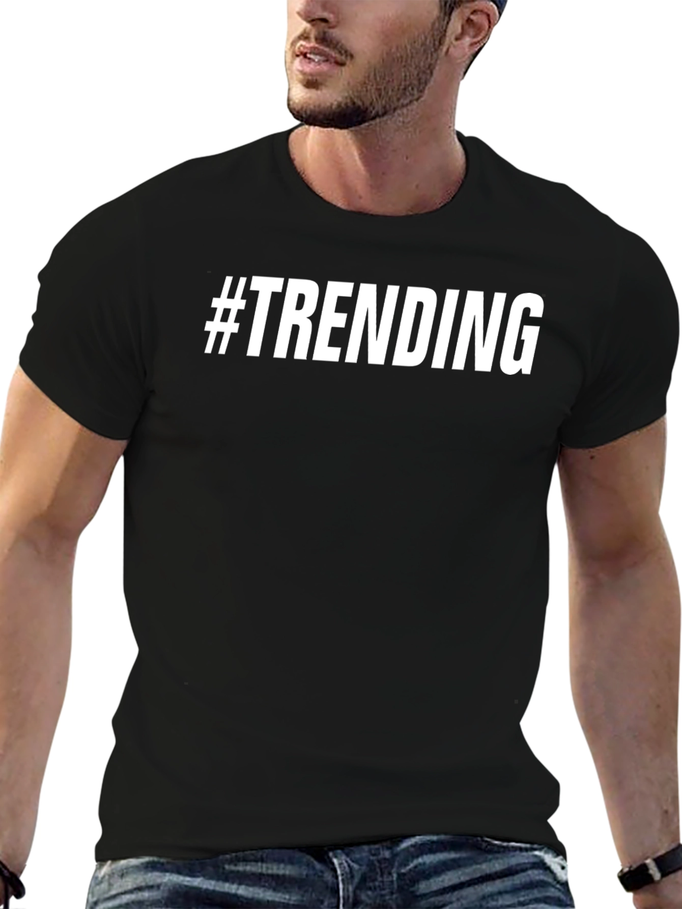 #Trending Black Graphic Tee Shirt