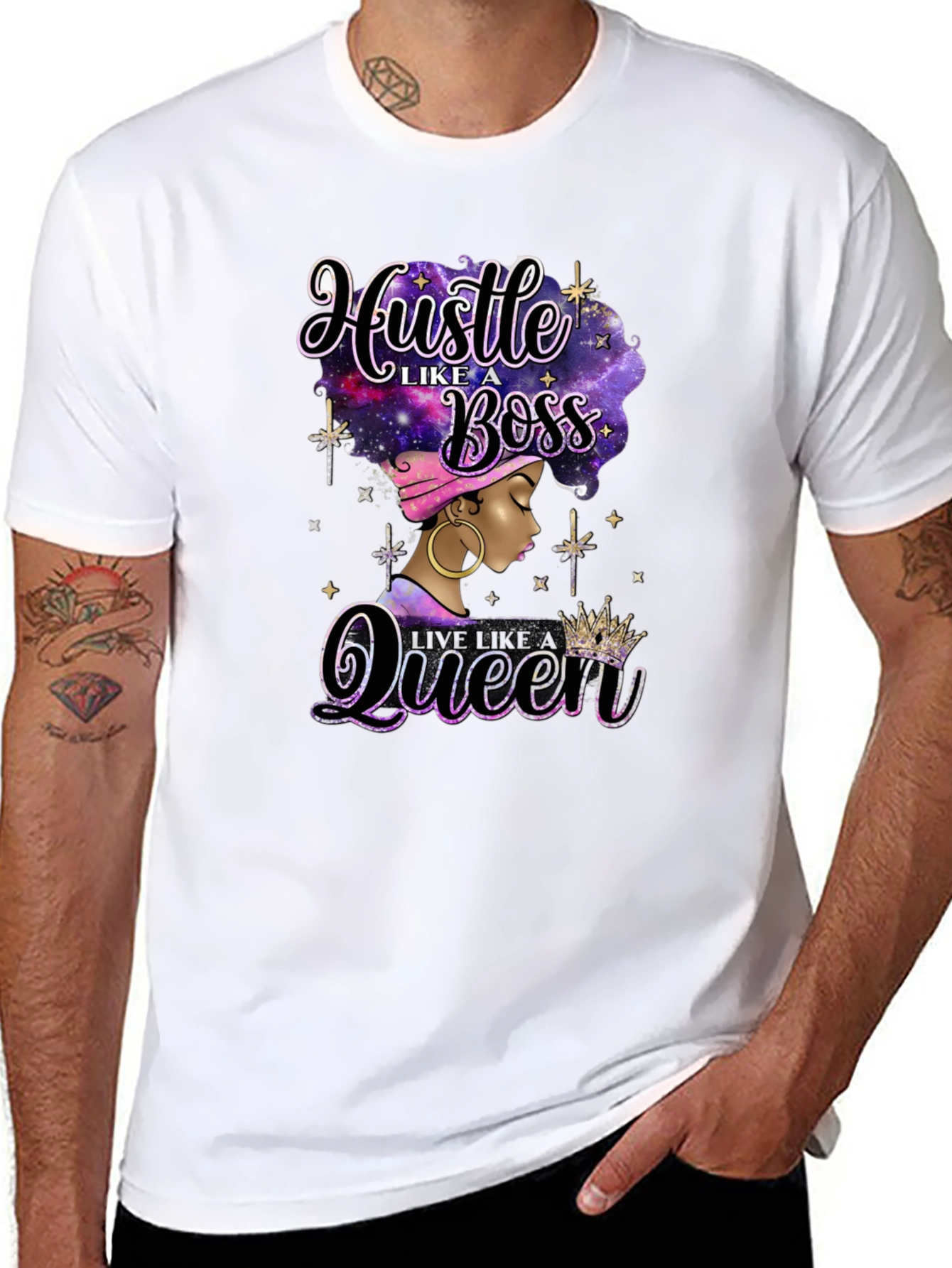 Hustle Like A Boss Queen Graphic Tee